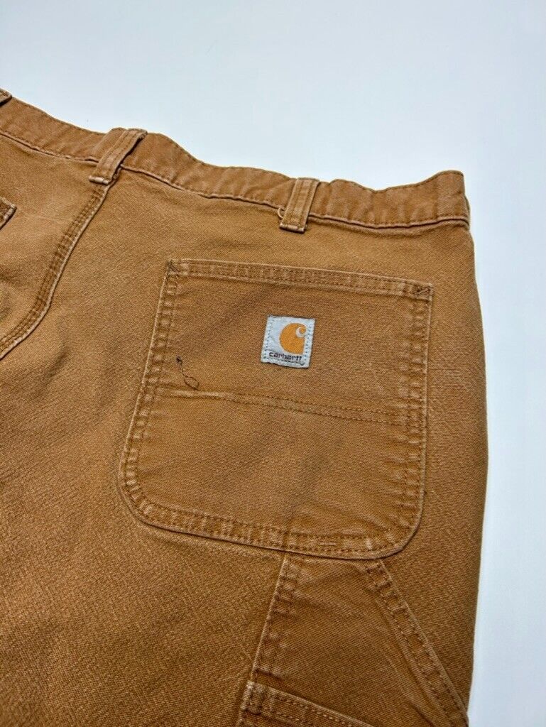 Carhartt Relaxed Fit Canvas Workwear Carpenter Pants Size 38W Beige