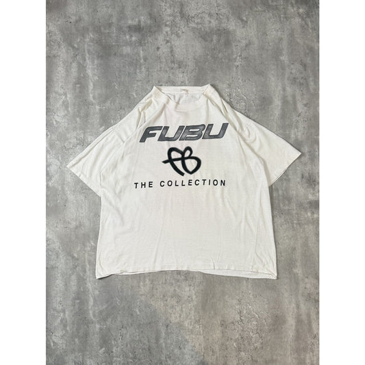 Vintage Y2k Fubu Collection Spellout Graphic T-Shirt Size 2XL White
