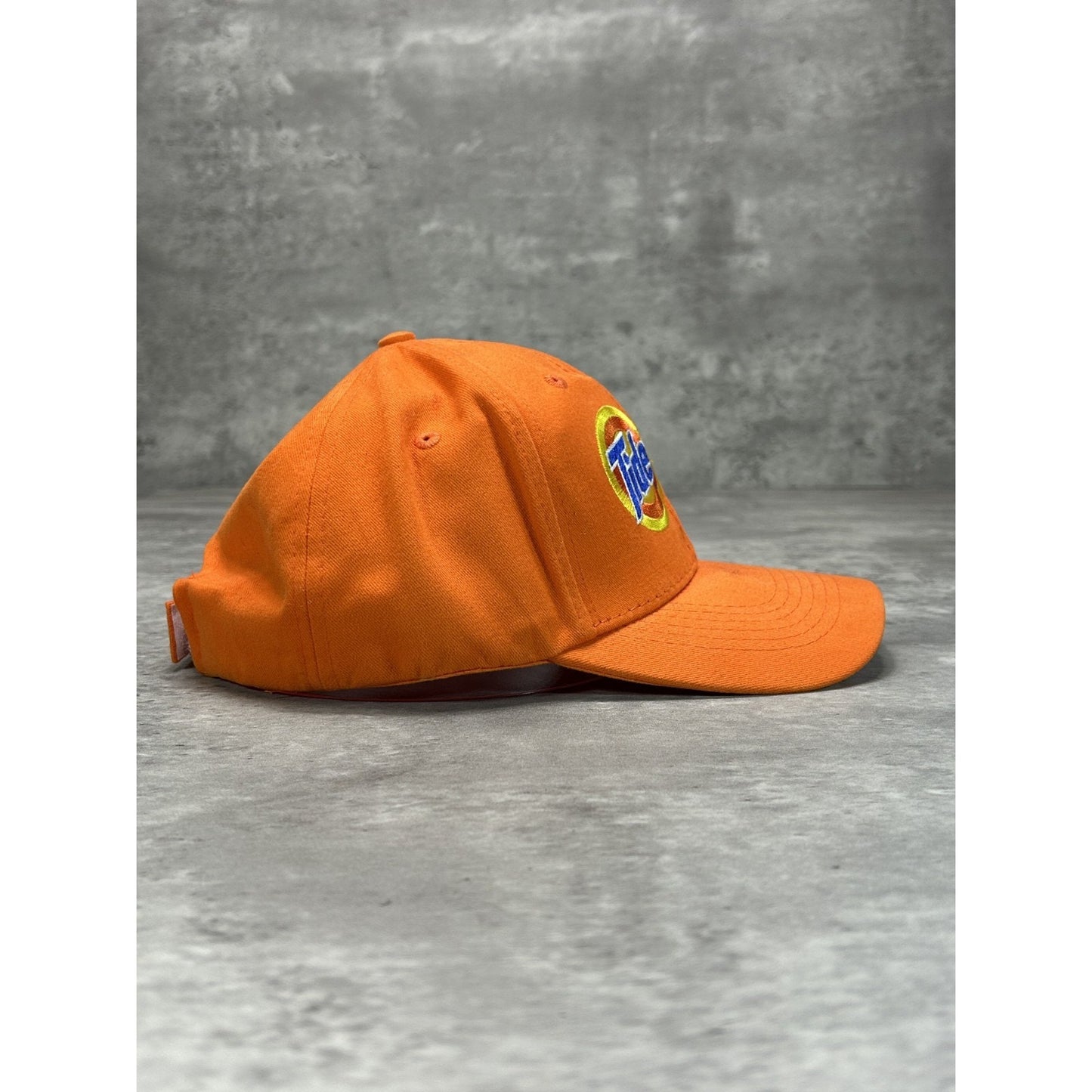 Vintage Tide Racing Embroidered Spellout Nascar Strapback Hat OSFA Orange