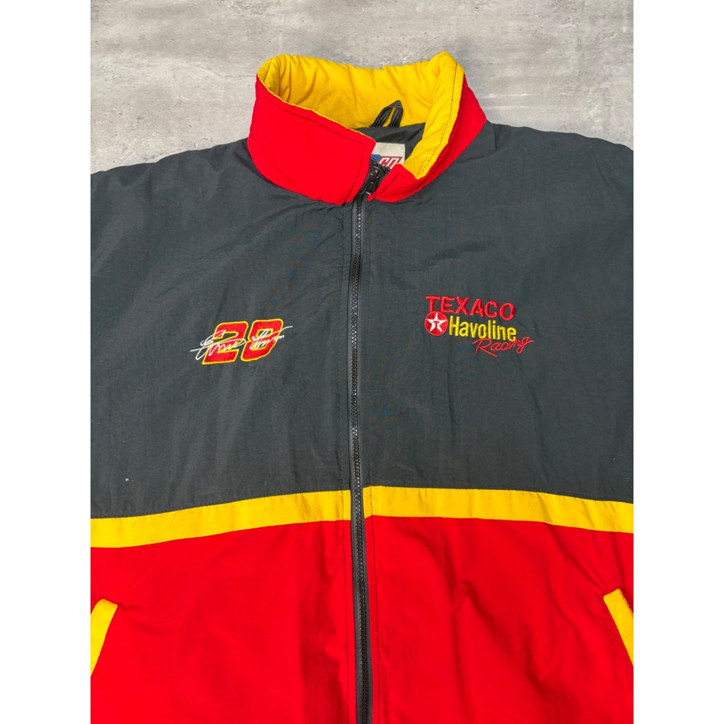 Vintage 90s Ernie Irvan #28 Nascar Texaco Racing Windbreaker Jacket Size Large