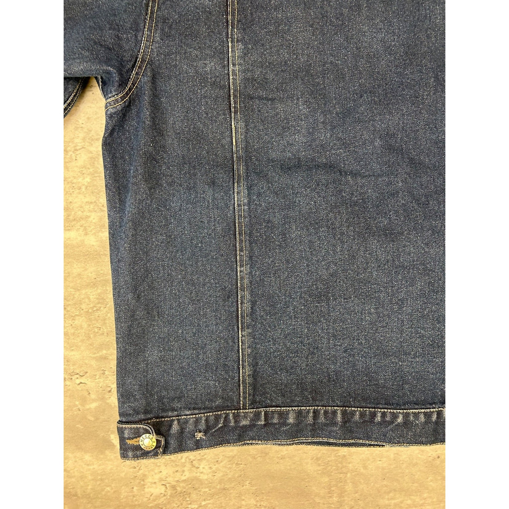 Vintage Y2K Mecca Jeans Dark Wash Denim Trucker Jacket Size Medium
