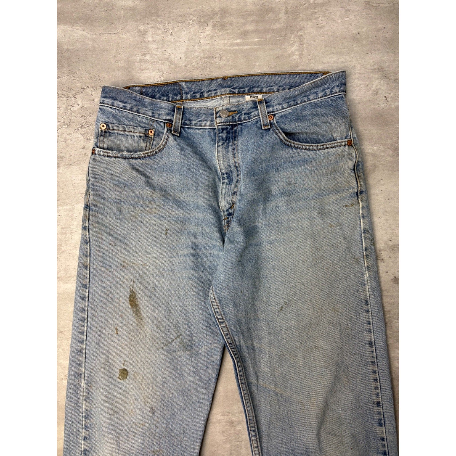 Vintage 90s Levis 505 Red Tab Light Wash Denim Pants Size 34