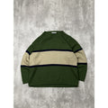 Vintage 90s Domani Striped Pullover Ribbed Knit Sweater Size Medium