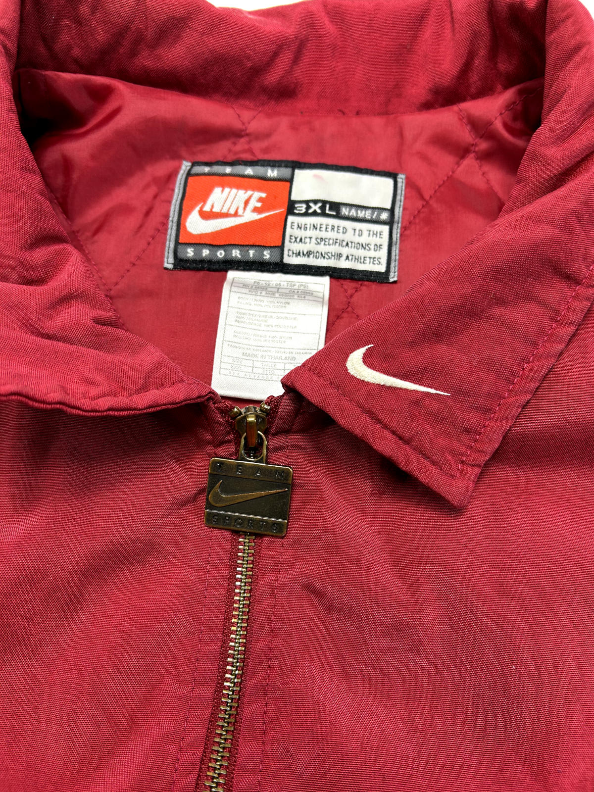 Vintage Oklahoma Sooners NCAA Nike Embroidered Full Zip Jacket Size 3XL Red