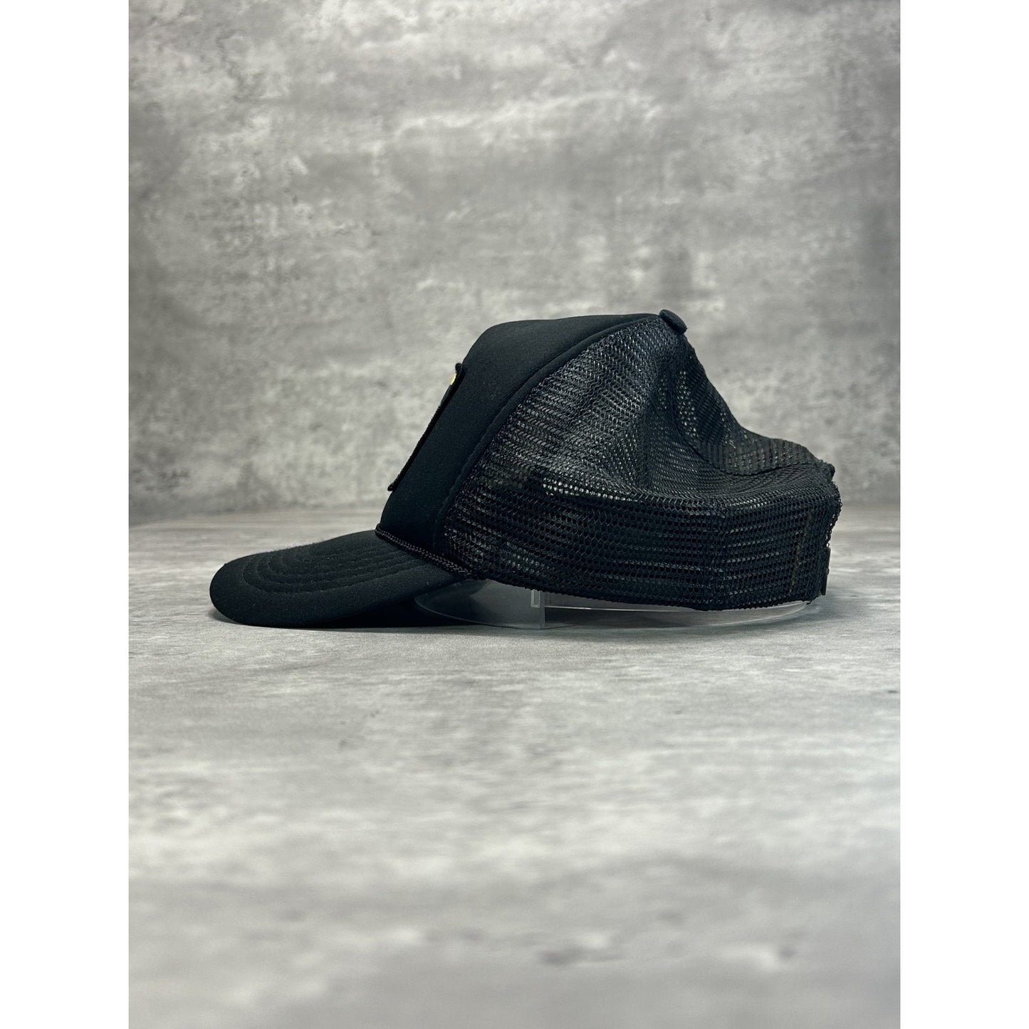 Vintage 90s Boot Hill Saloon Embroidered Patch Trucker Snapback Hat OSFA Black
