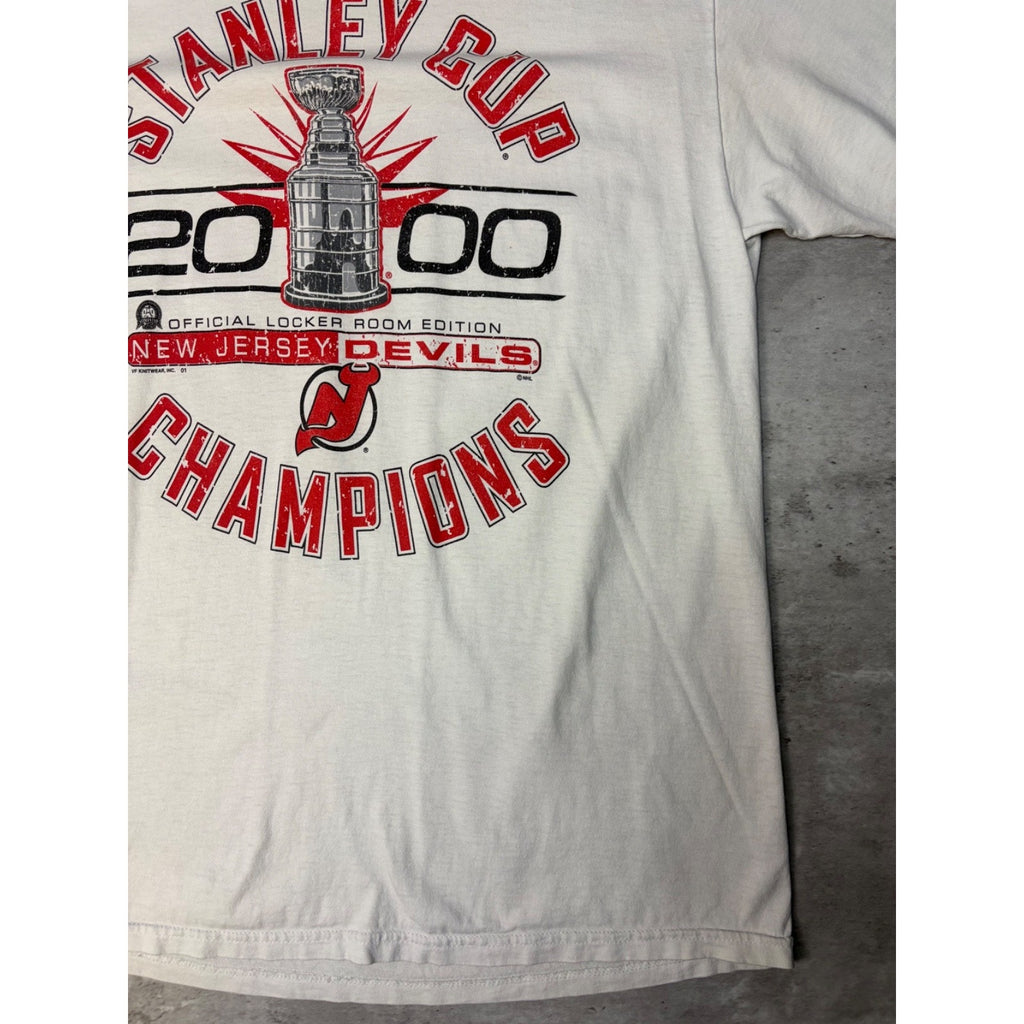 Vintage 2000 New Jersey Devils NHL Stanley Cup Champs T-Shirt Size XL