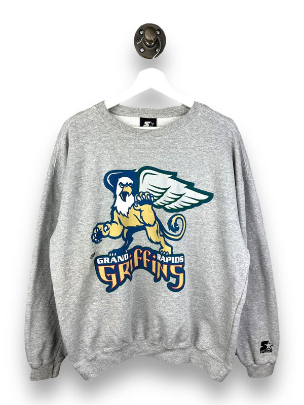 Vintage 90s Grand Rapids Griffins AHL Hockey Starter Sweatshirt Size Large