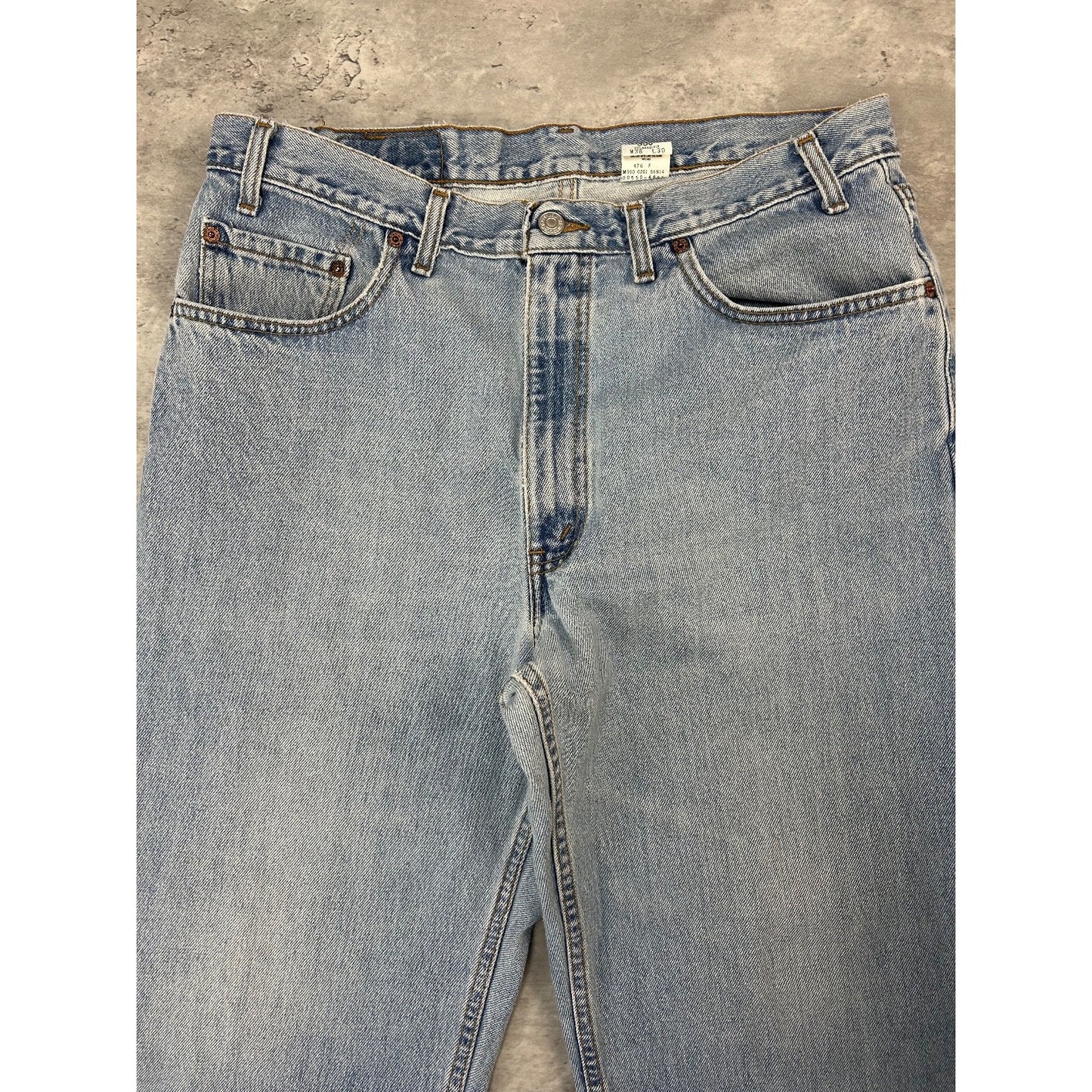 Vintage 90s Levis 550 Red Tab Light Wash Denim Pants Size 35 Blue