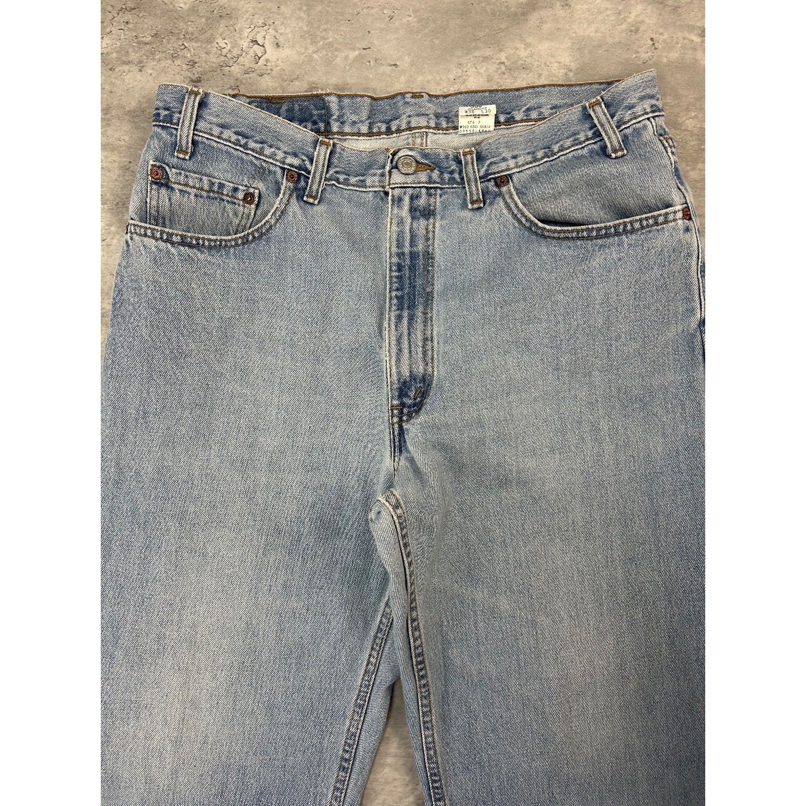 Vintage 90s Levis 550 Red Tab Light Wash Denim Pants Size 35 Blue