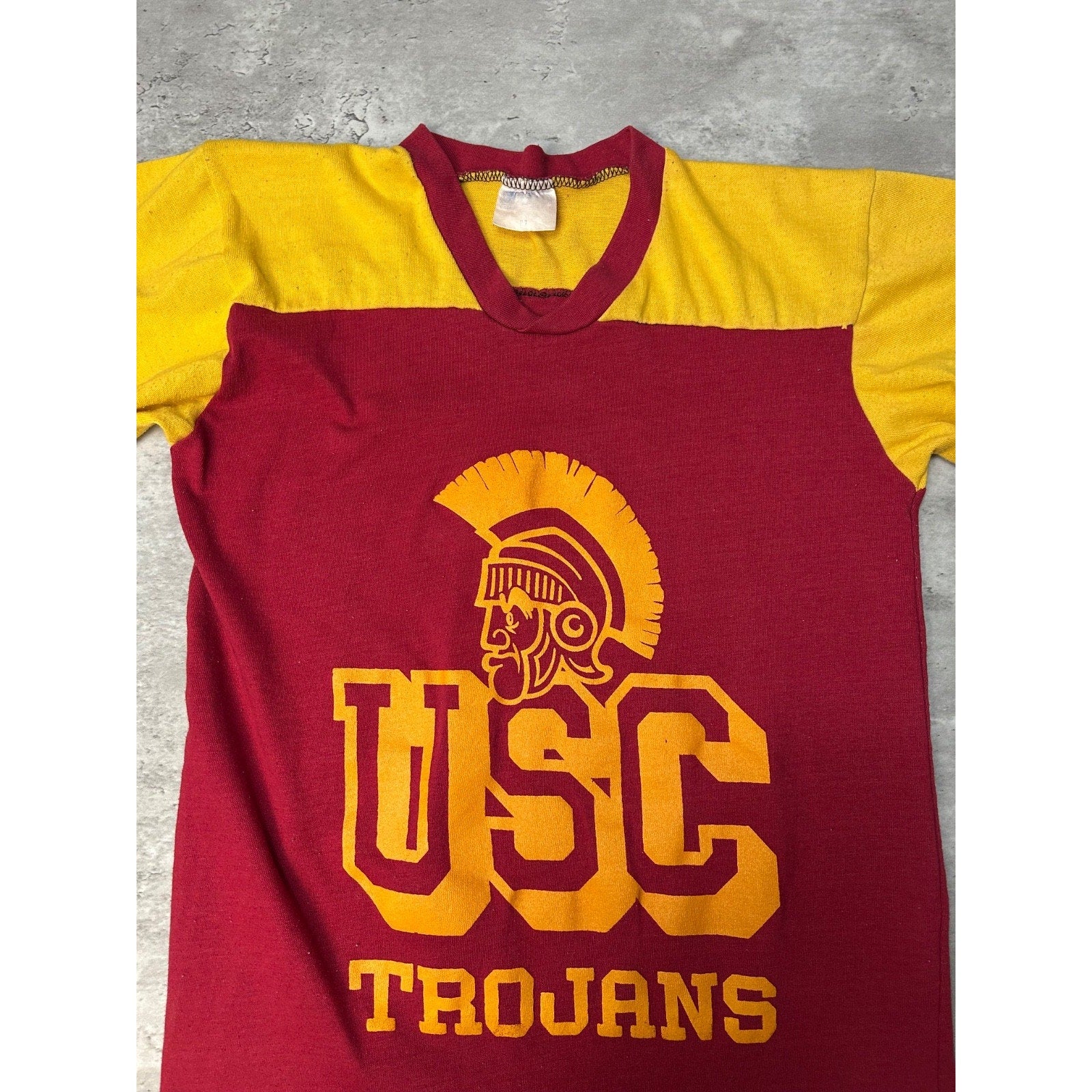 Vintage 70s/80s USC Trojans NCAA Graphic Football Jersey Size Medium