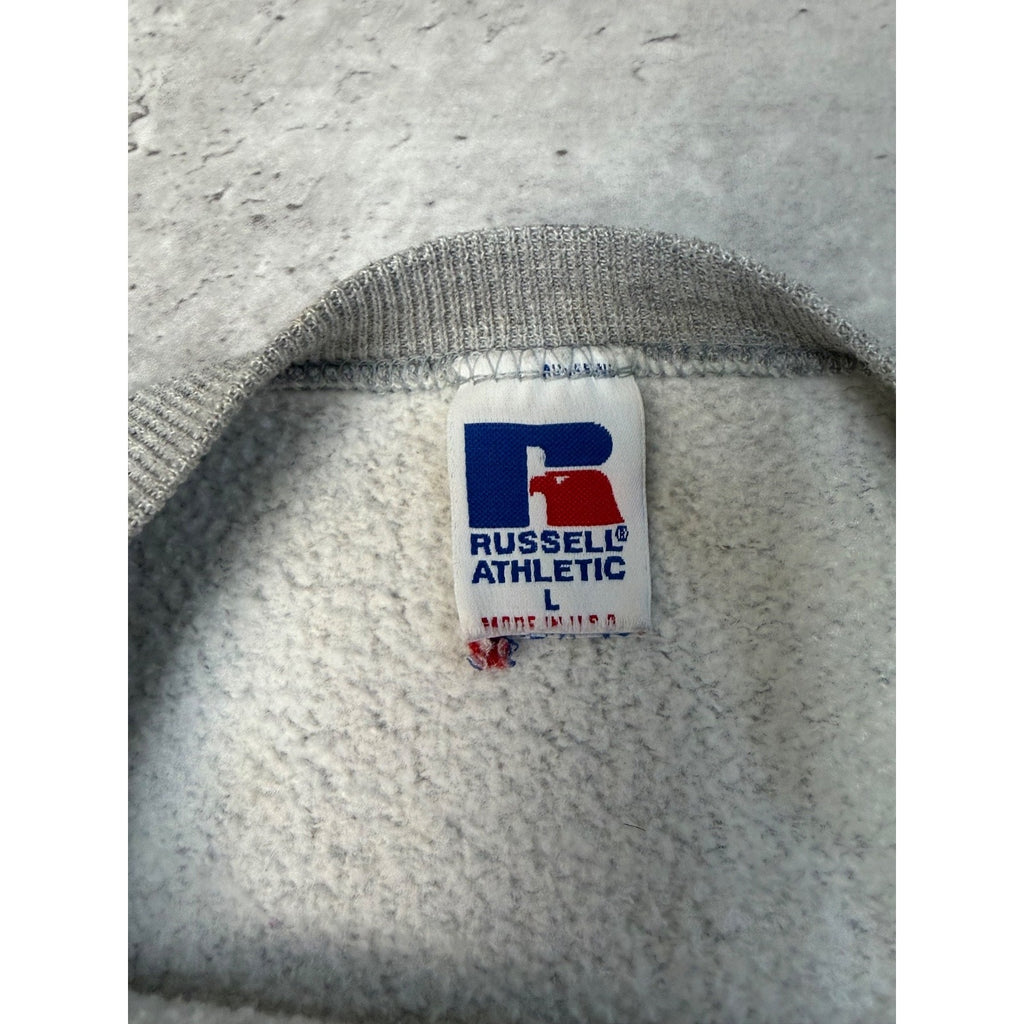 Vintage Illinois Fighting Illini NCAA Arc Spellout Graphic Sweatshirt Size Large