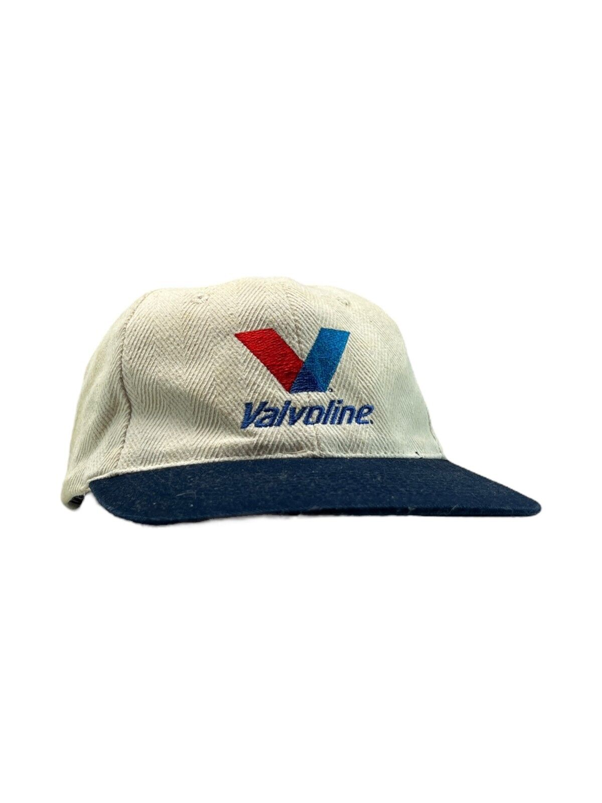 Vintage 90s Valvoline Racing Nascar Embroidered Leather Strapback Hat OSFA