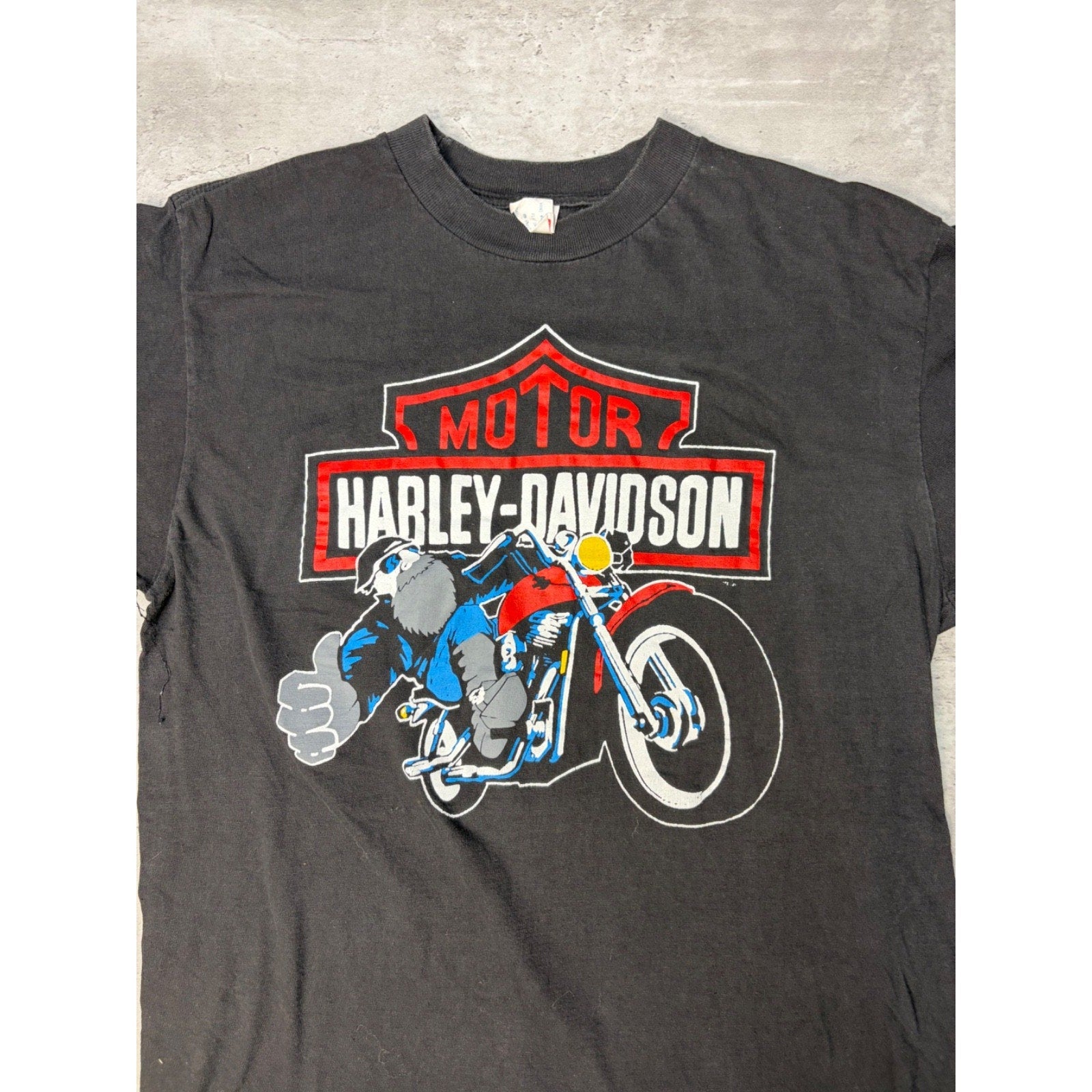 Vintage 90s Harley Davidson Classic Logo Graphic Black T-Shirt Size XL