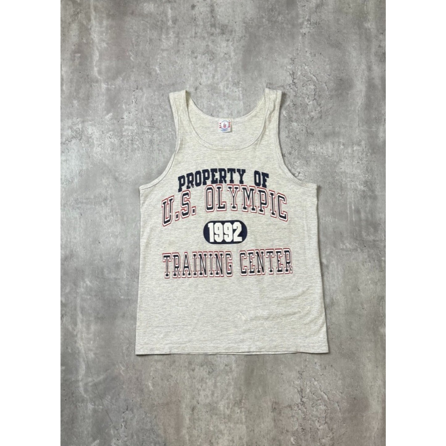 Vintage 1992 US Olympic Training Center Graphic Sleeveless T-Shirt Size Medium