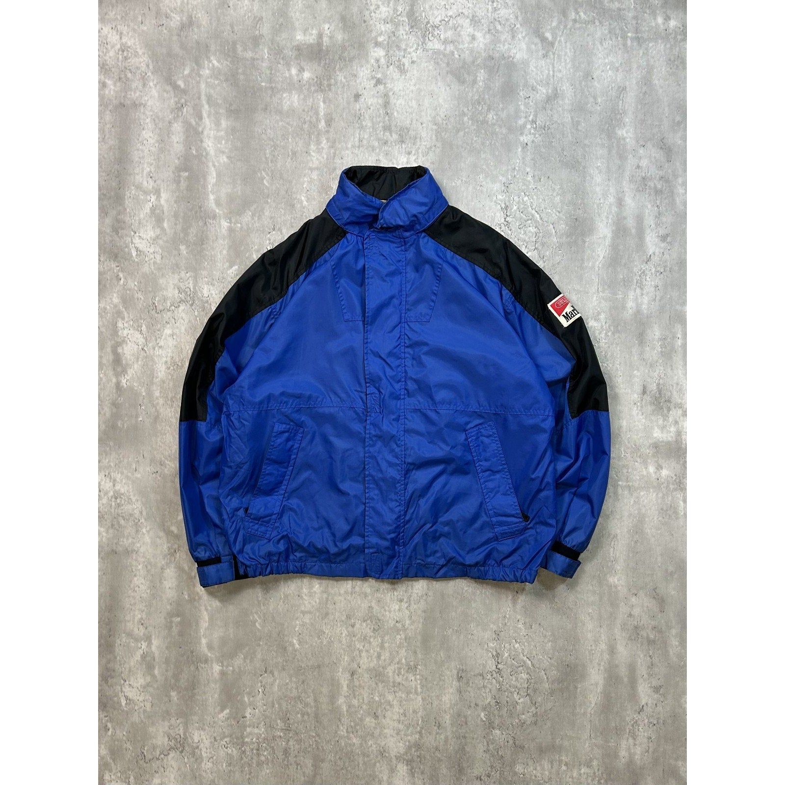 Vintage 90s Marlboro Unlimited Nylon Full Zip Windbreaker Jacket Size Medium