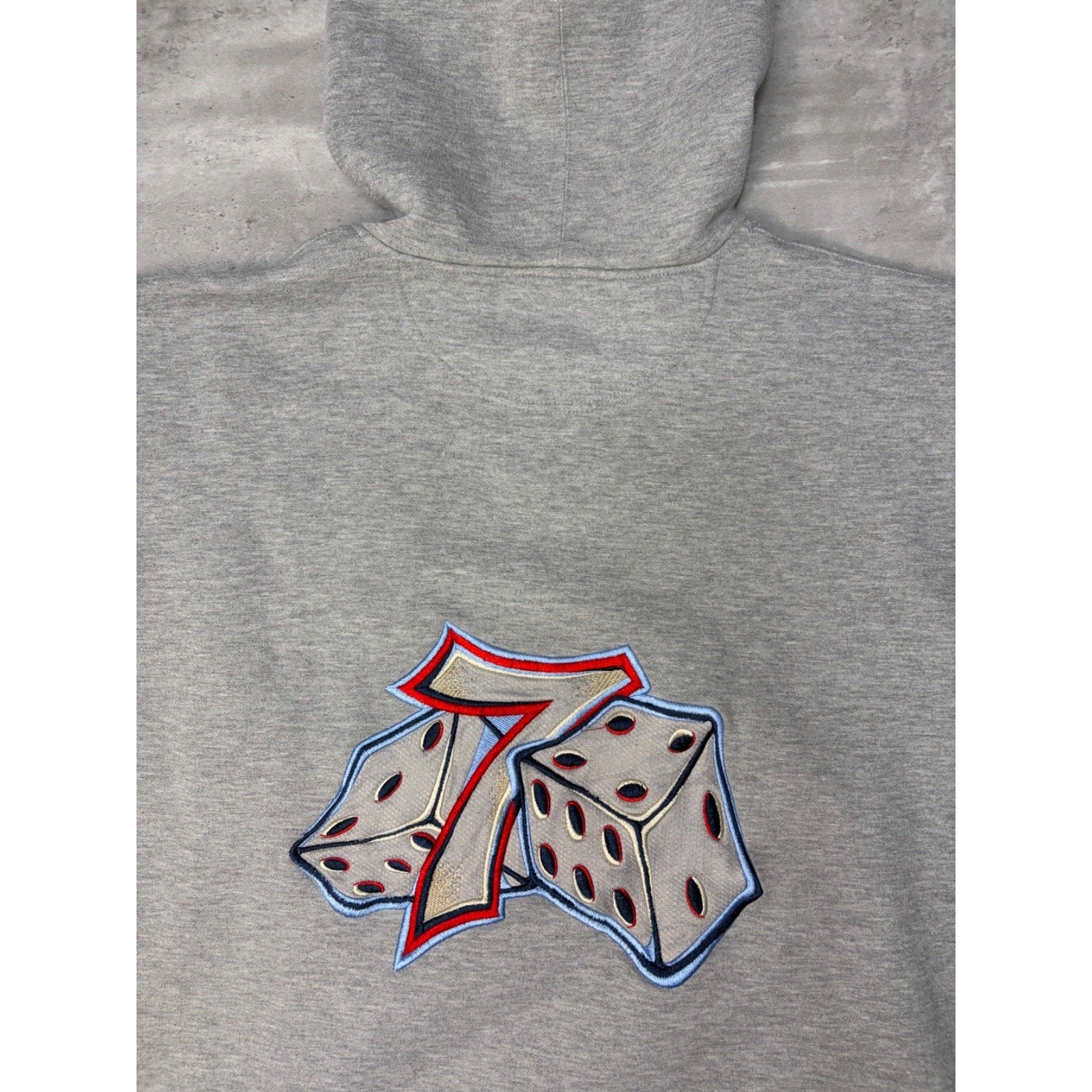 Vintage Y2K JNCO Rollin' 7s Embroidered Dice Graphic Hooded Sweatshirt Size 2XL