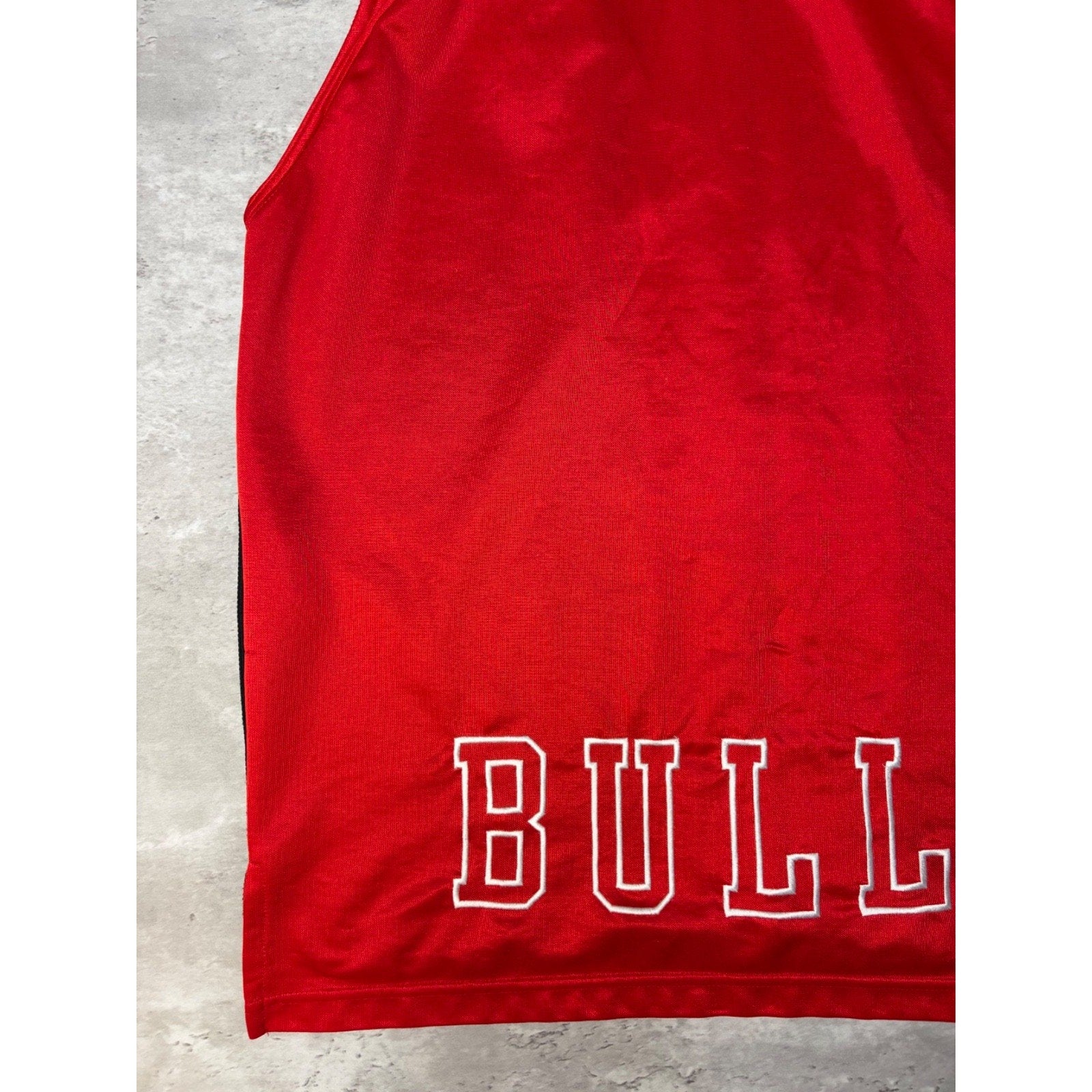 Vintage 90s Chicago Bulls NBA Full Zip Collared Warm Up Jersey Size Large