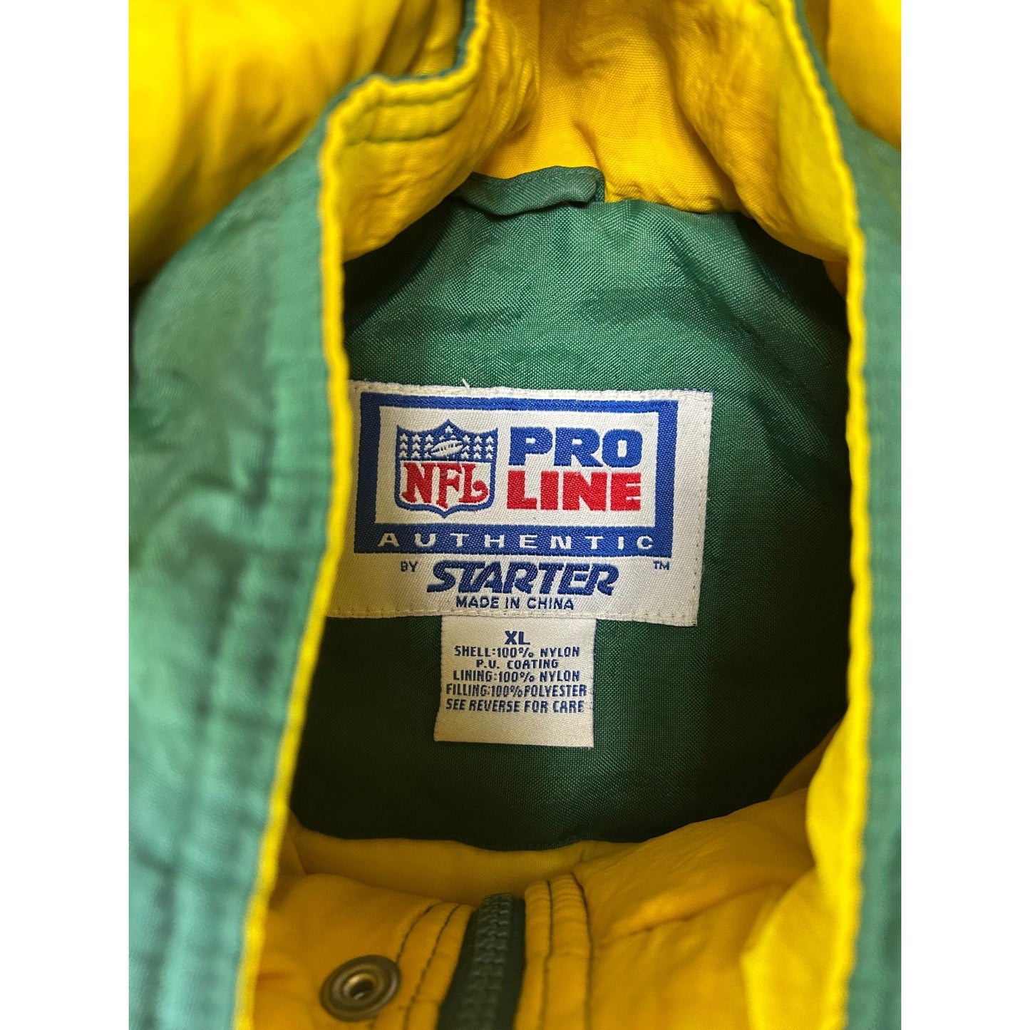 Vintage 90s Green Bay Packers NFL 1/2 Zip Pullover Starter Jacket Size XL