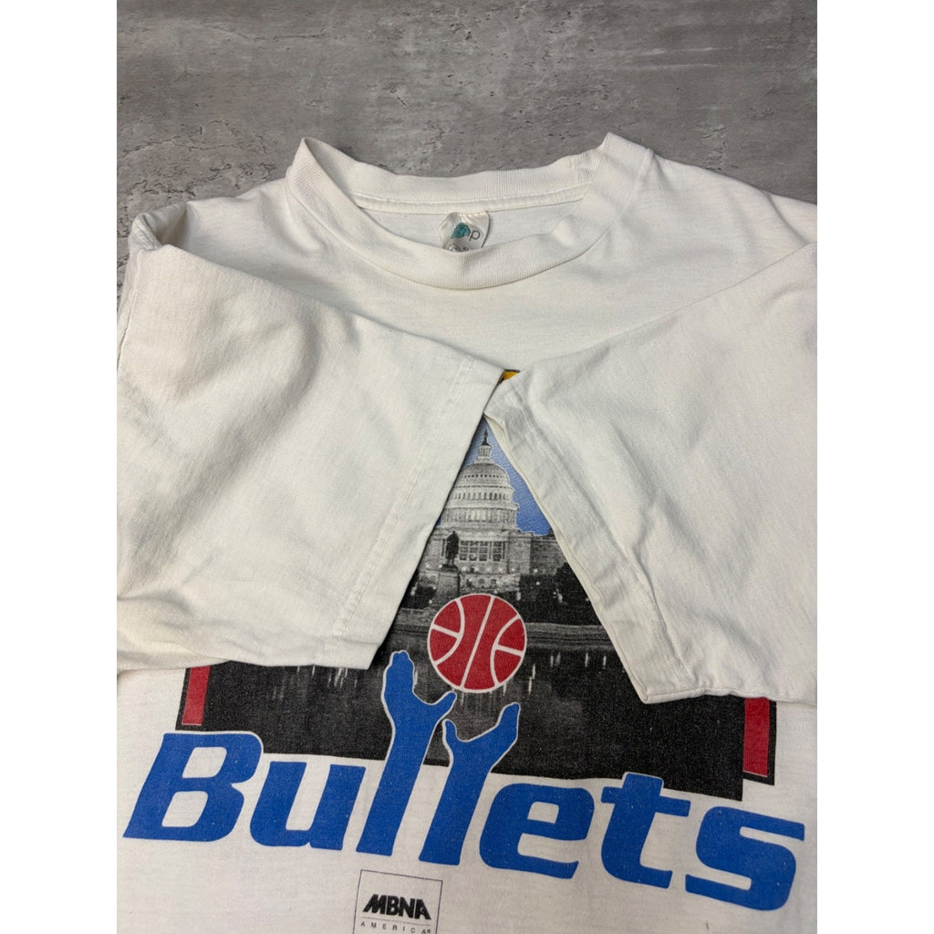 Vintage Washington Bullets NBa Spellout Basketball Graphic T-Shirt Size XL