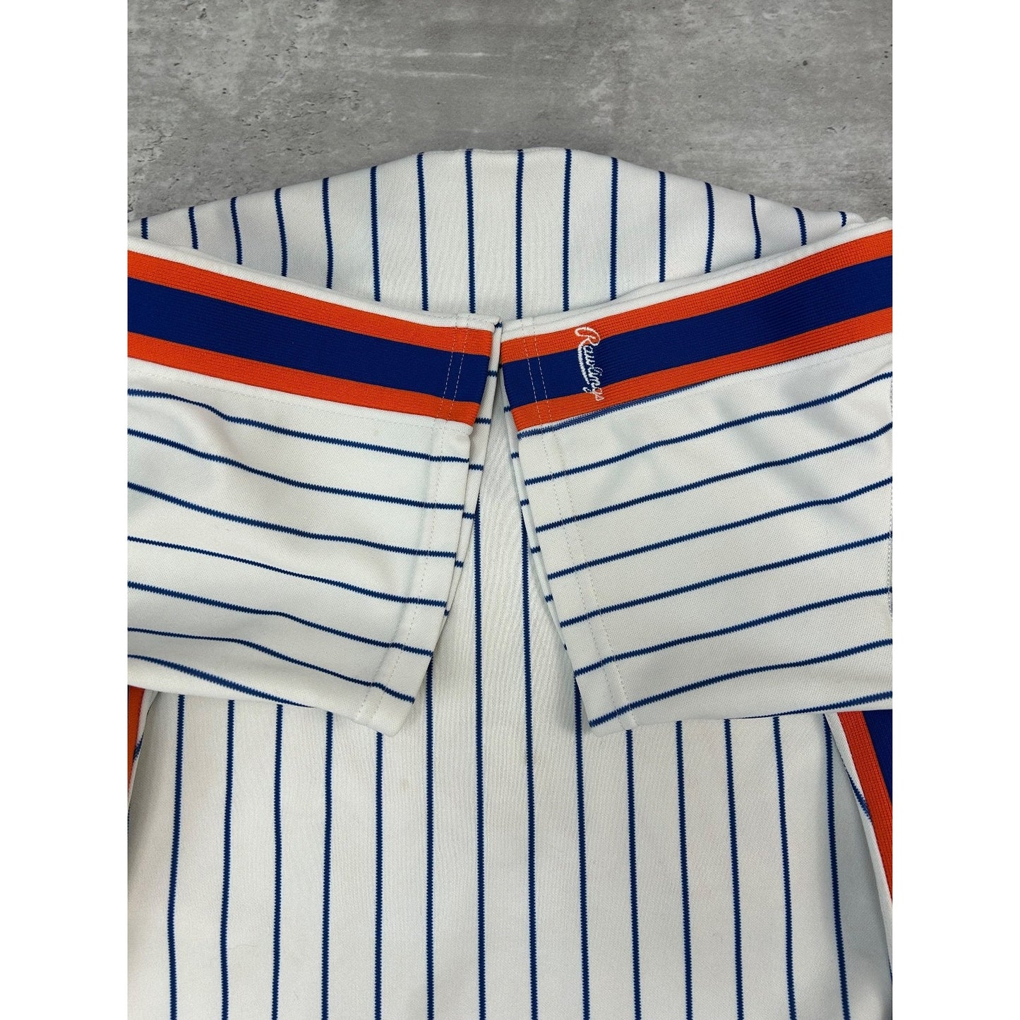 Vintage 90s New York Mets MLB Stitched Rawlings Pinstripe Baseball Jersey Sz XL