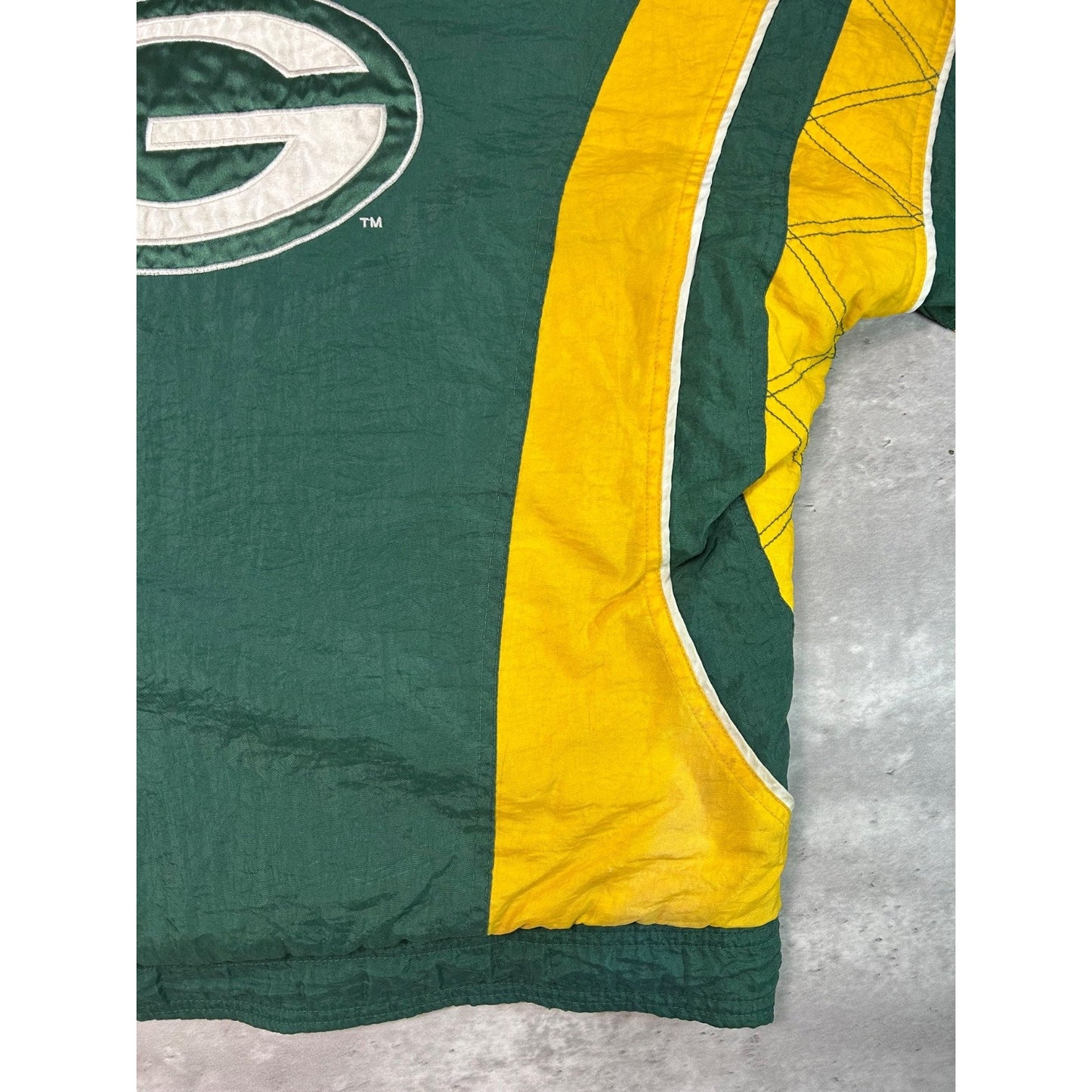 Vintage 90s Green Bay Packers NFL 1/2 Zip Pullover Starter Jacket Size XL