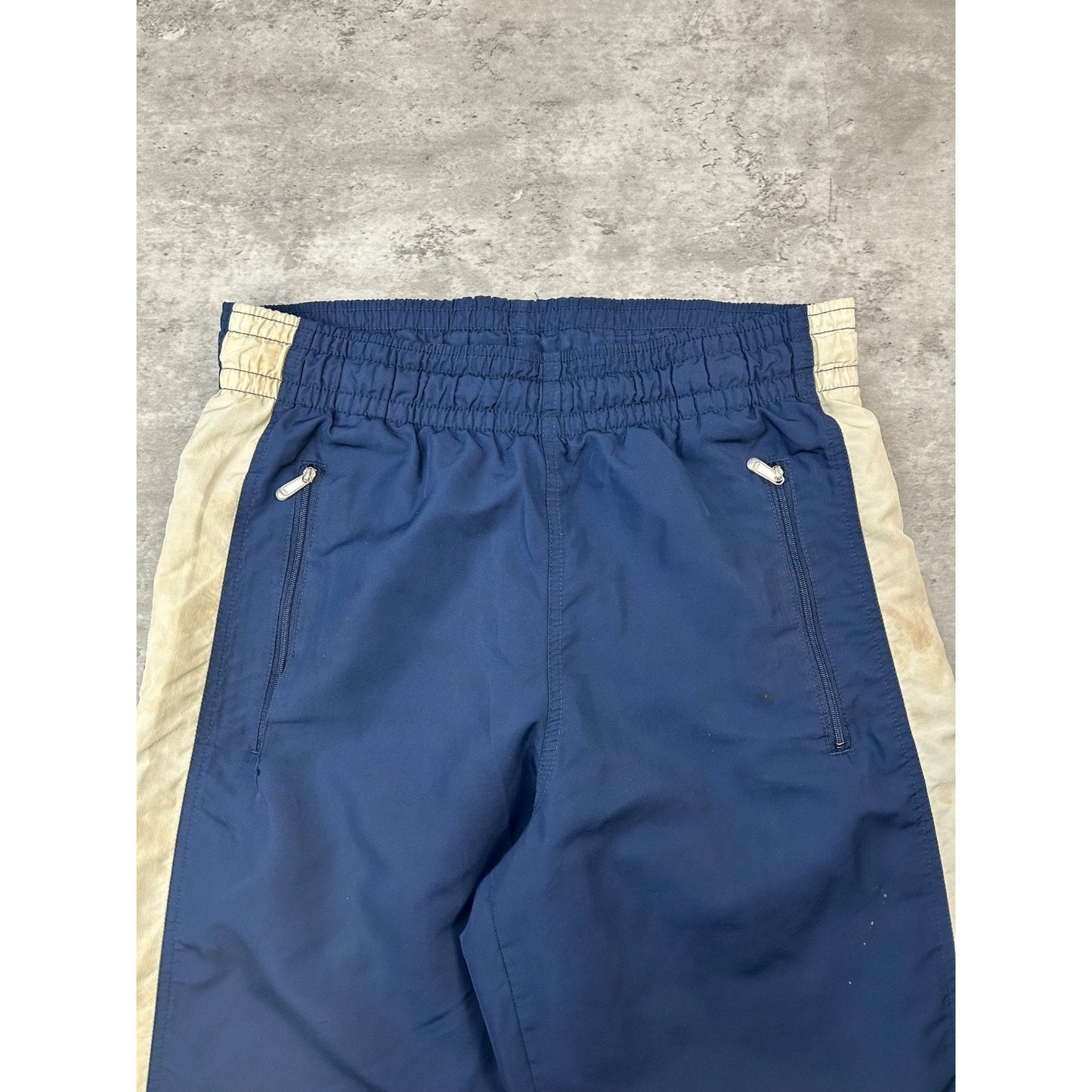 Vintage Y2K Nike Embroidered Logo Two Tone Nylon Track Pants Size Small