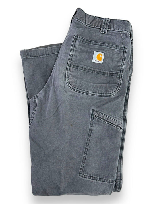 Carhartt Relaxed Fit Canvas Workwear Double Knee Pants Size 32 Gray