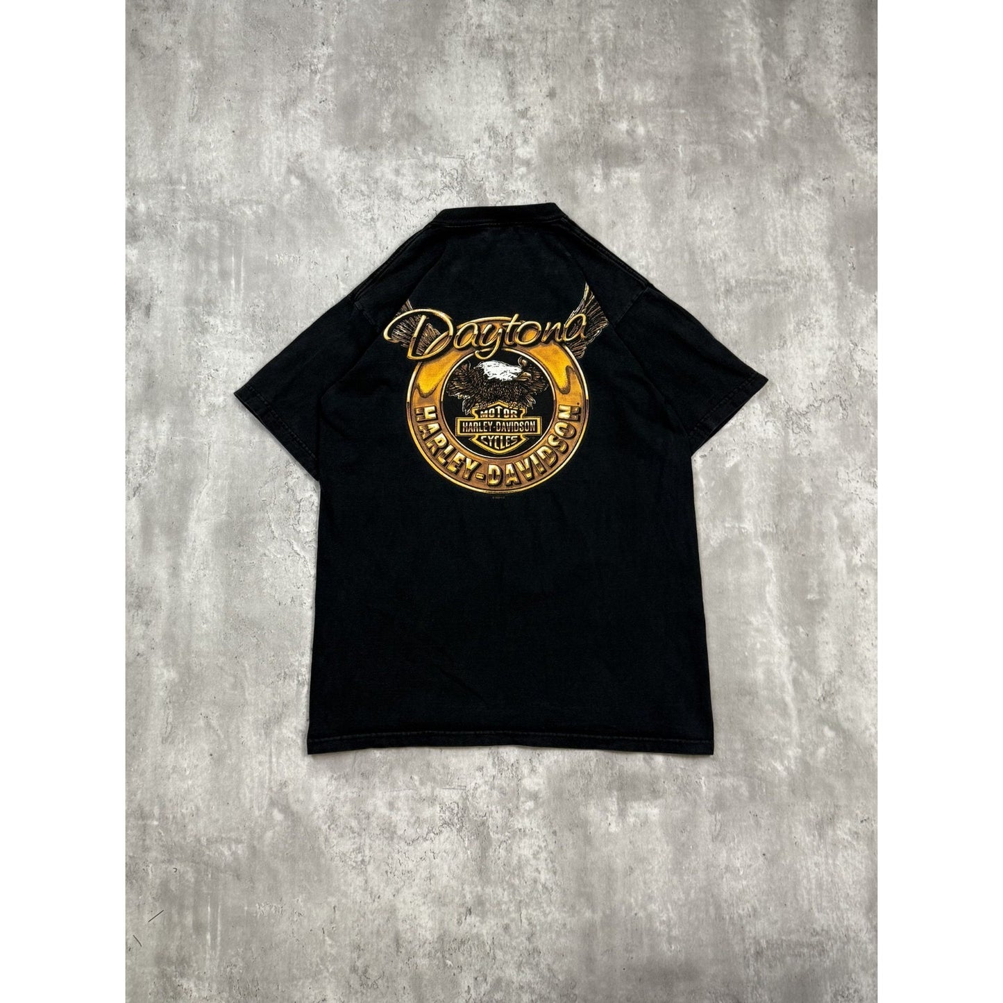 Vintage 1998 Harley Davidson Daytona Bald Eagle Graphic T-Shirt Size Medium