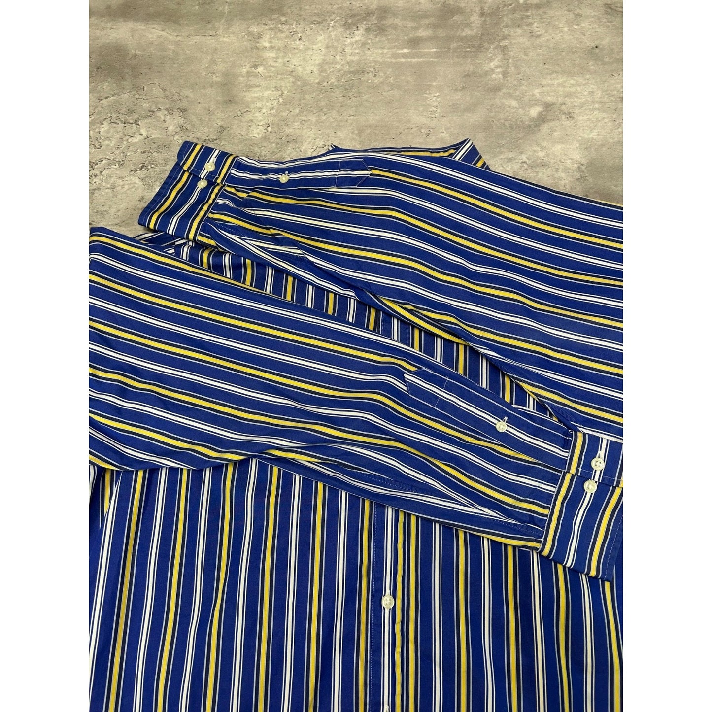 Vintage Polo Ralph Lauren Striped Long Sleeve Cropped Button Up Shirt Size Large