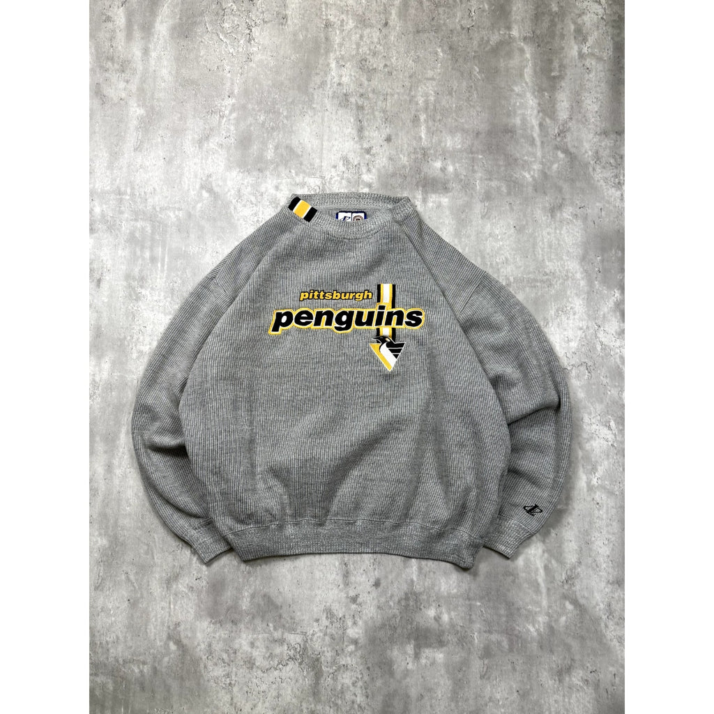 Vintage Pittsburgh Penguins NHL Embroidered Logo Spellout Sweatshirt Size XL