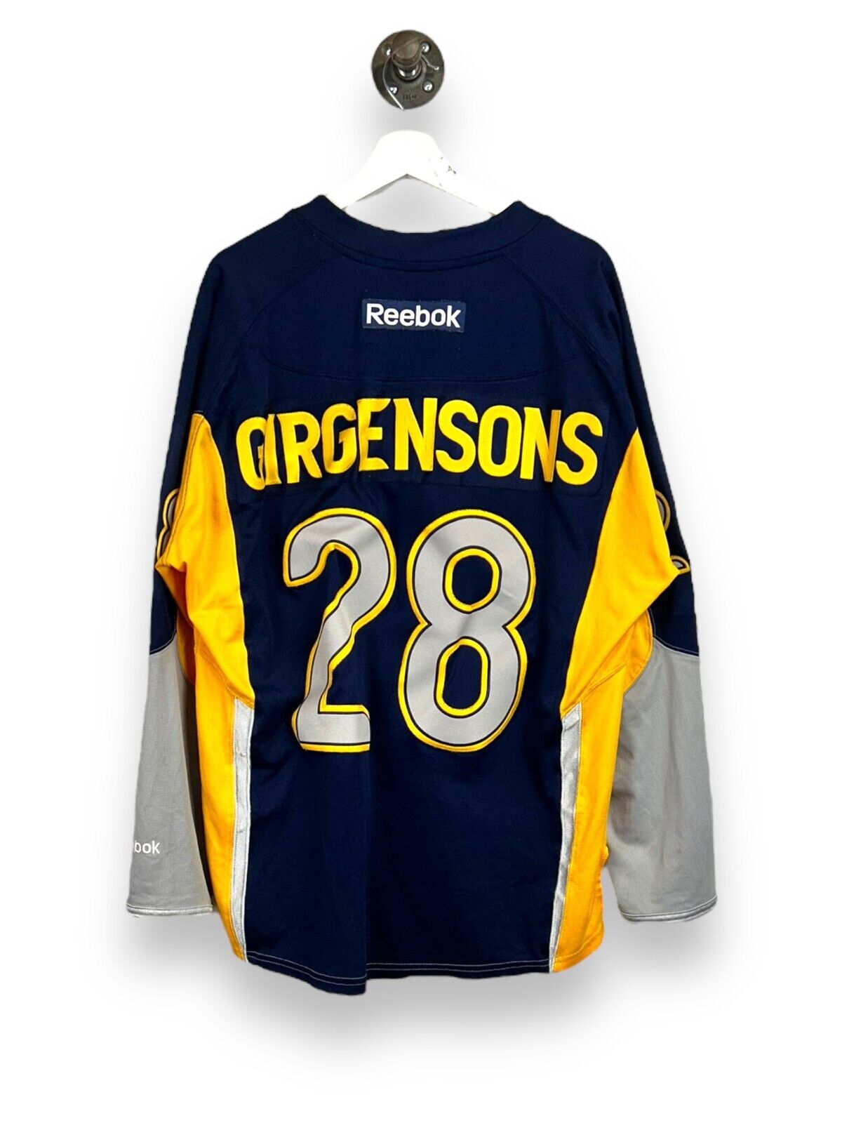 Vintage Zemgus Girgensons #28 Buffalo Sabres NHL Stitched Jersey Size Large