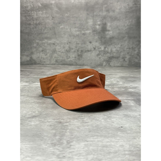 Vintage 2000s Nike Embroidered Swoosh Visor Hat OSFA Orange