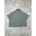 Croft & Barrow Basics Single Pocket Plaid Reworked Cropped Button Up Shirt Sz XL
