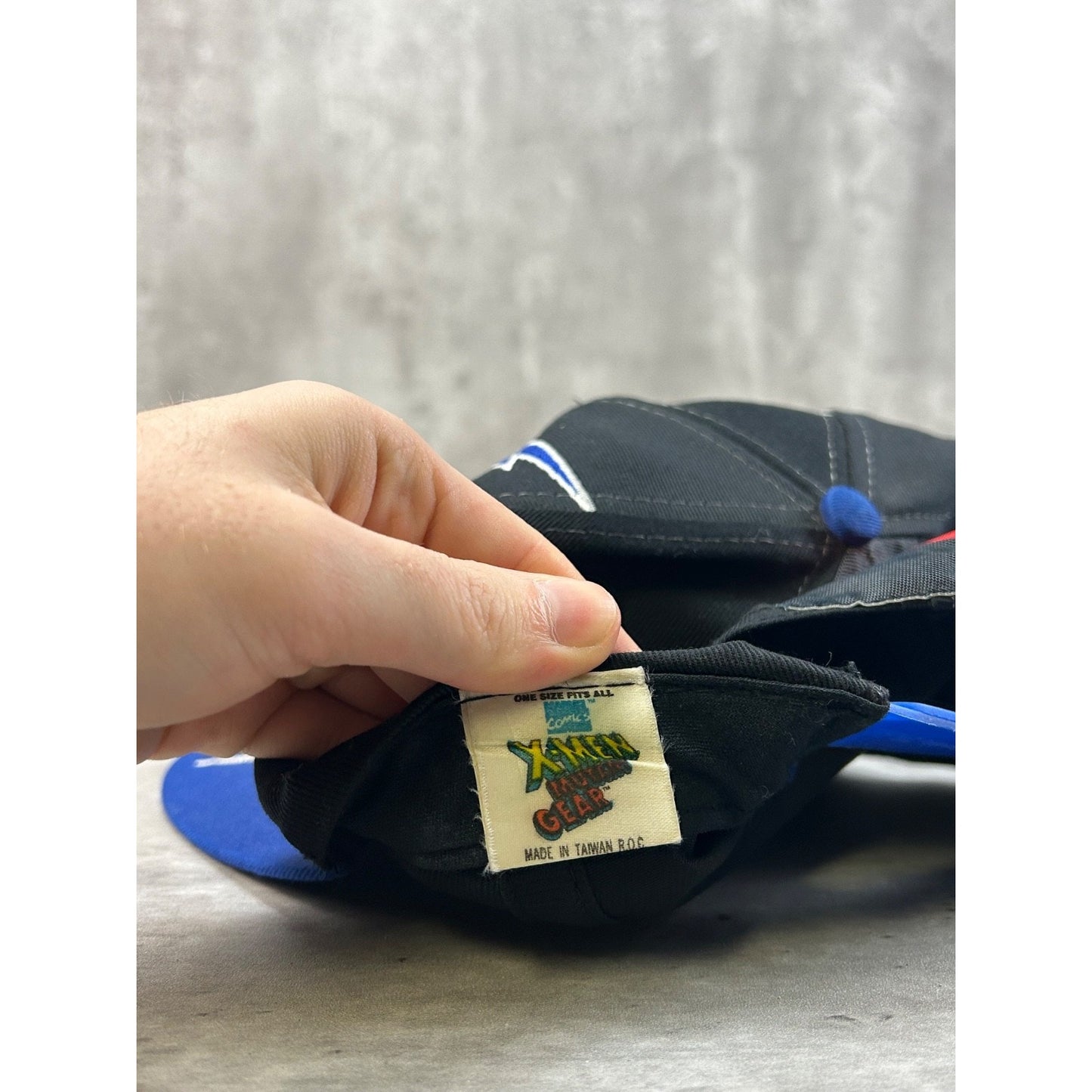 Vintage 90s X-Men Mutant U Wolverines Embroidered Comic Snapback Hat OSFA