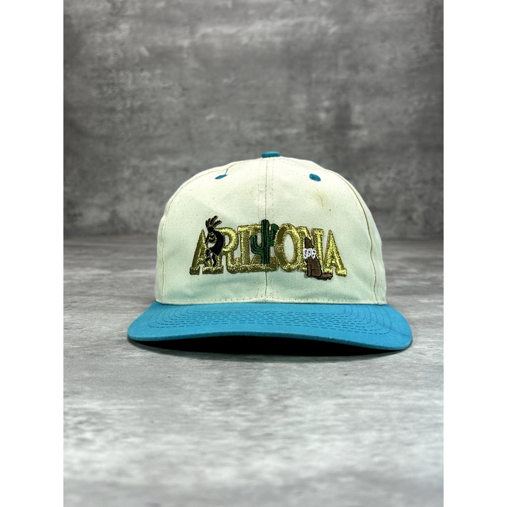 Vintage 90s Arizona Embroidered Spellout Destination Snapback Hat OSFA