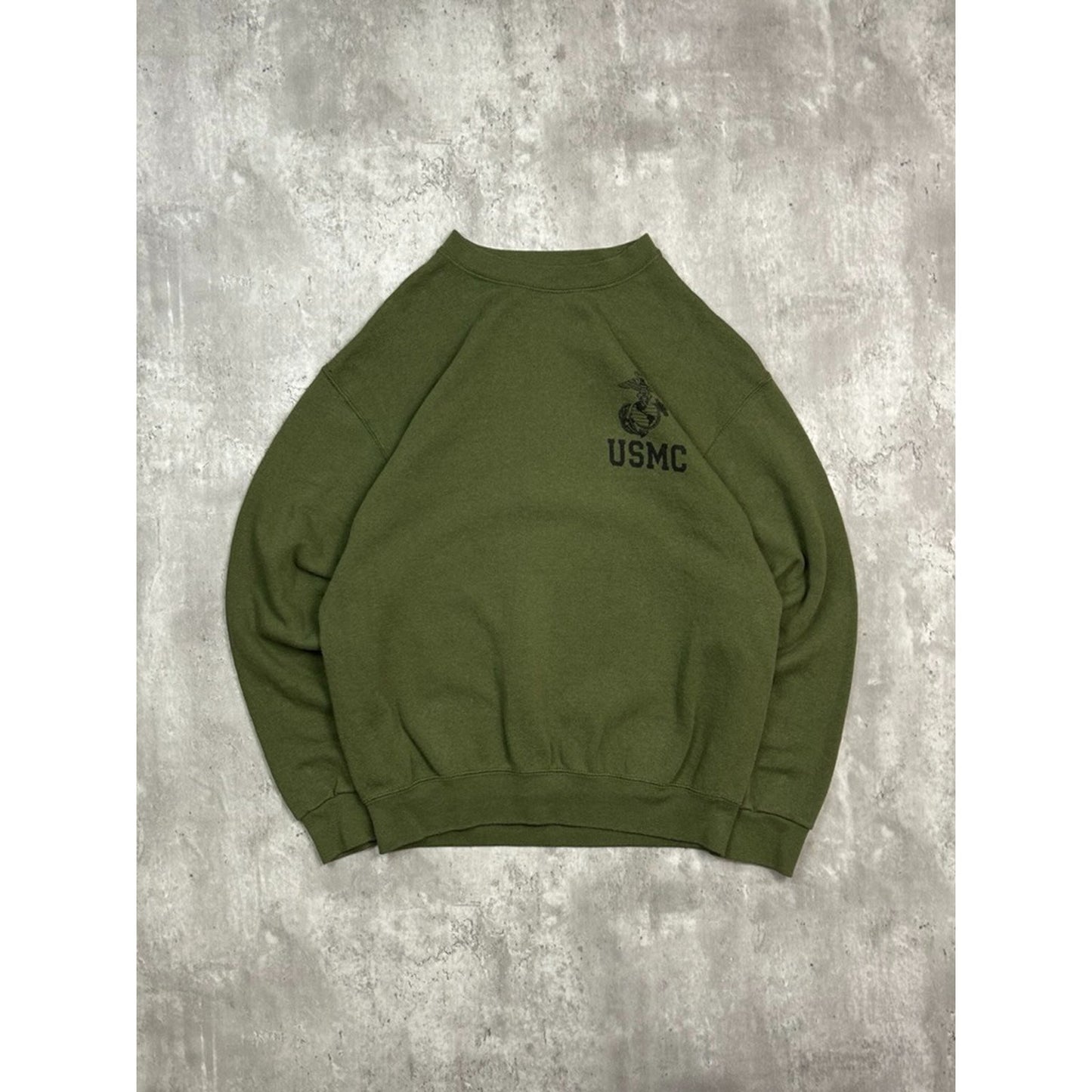 Vintage US Military USMC Graphic Crest Crewneck Sweatshirt Size Large