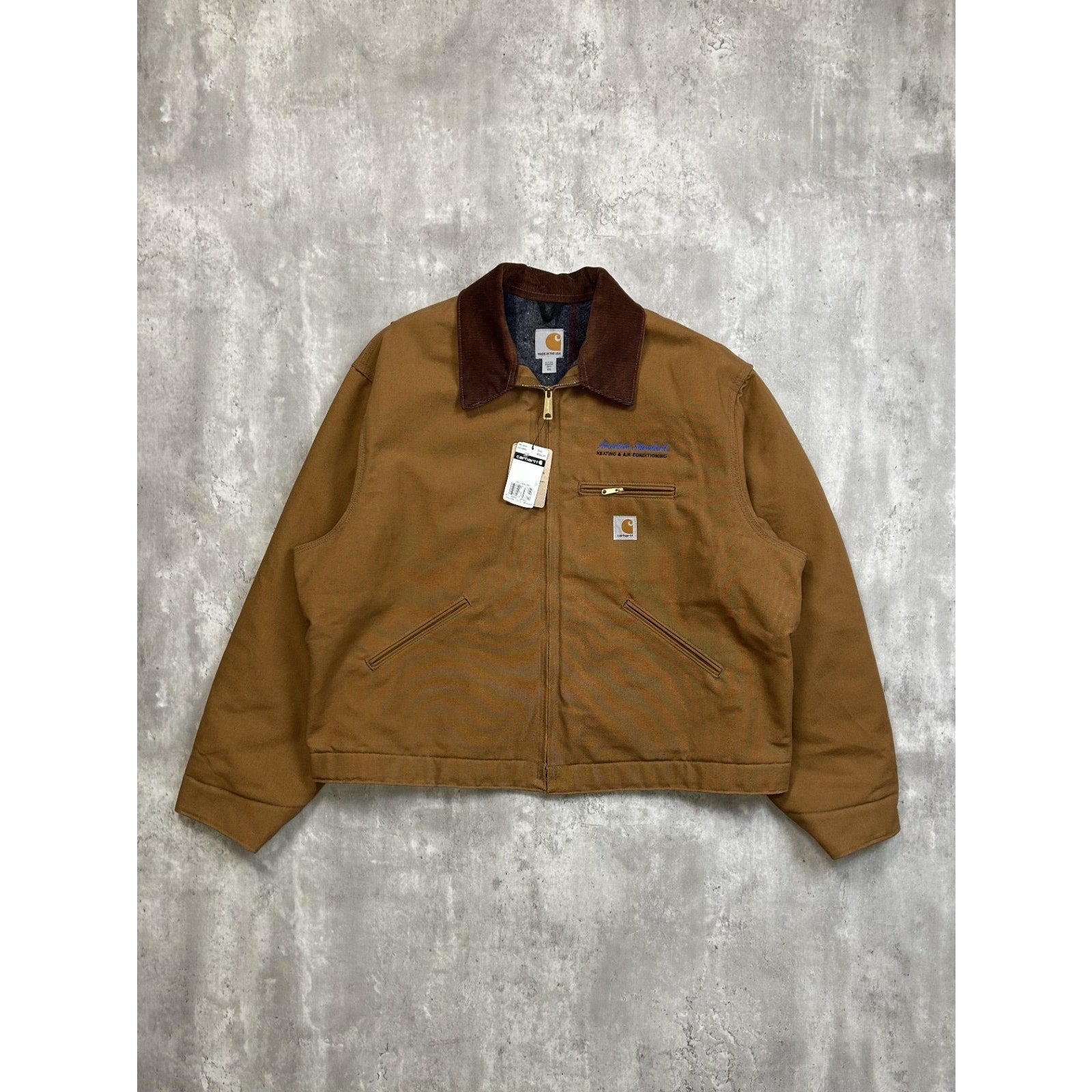 Vintage Carhartt Blanket Lined Canvas Workwear Detroit Jacket Size 2XL