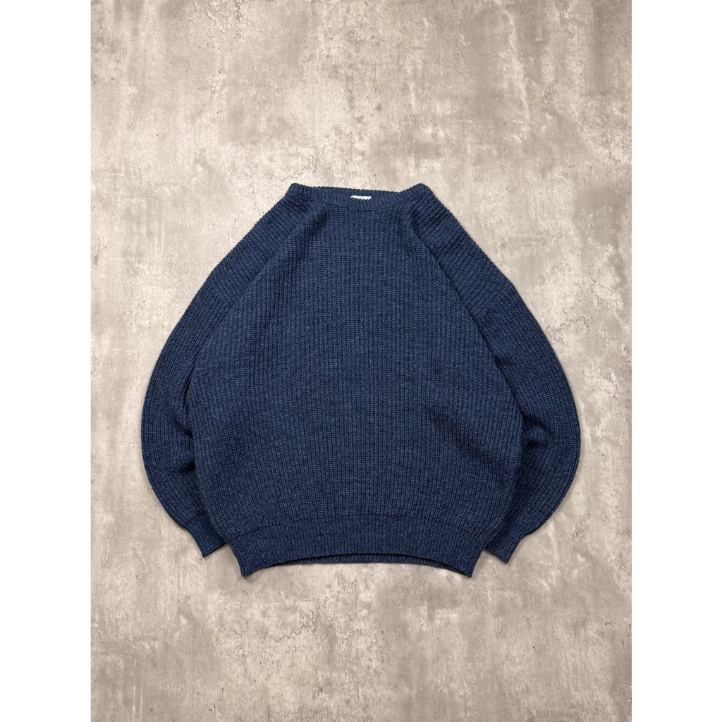 Vintage Backroad Blues Ribbed Pullover Blue Knit Sweater Size XL