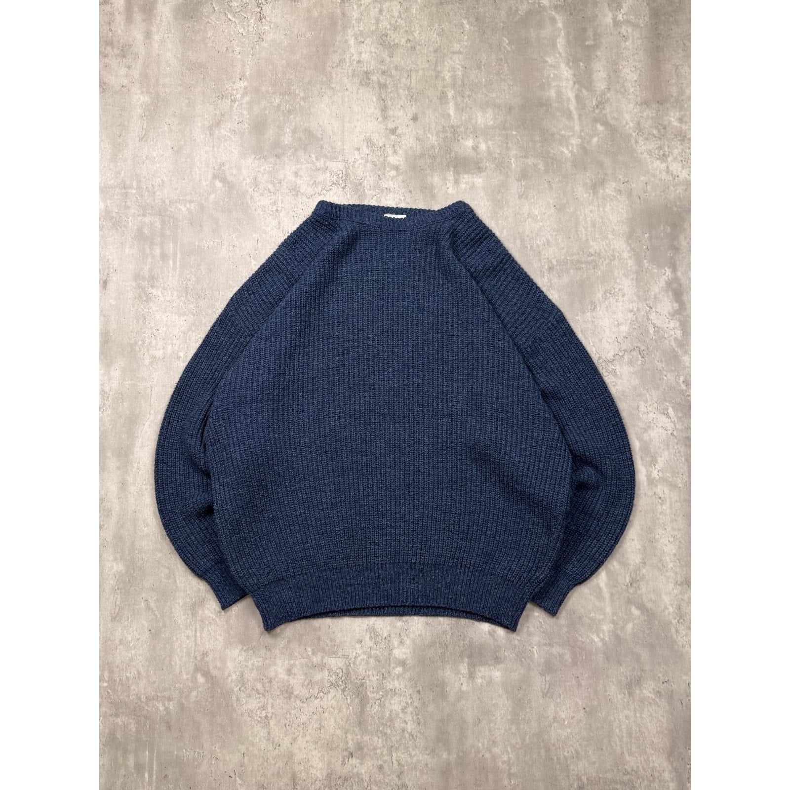 Vintage Backroad Blues Ribbed Pullover Blue Knit Sweater Size XL