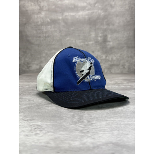 Vintage 90s Tampa Bay Lightning NHL Starter Embroidered Hockey Snapback Hat OSFA