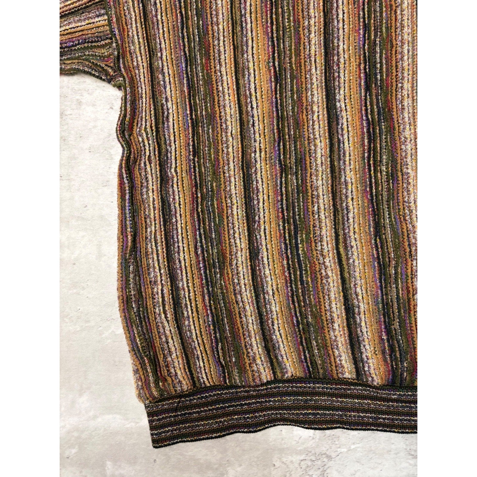 Vintage 90s Tundra 3D Knit Earth Tone Pullover Ribbed Sweater Size Large