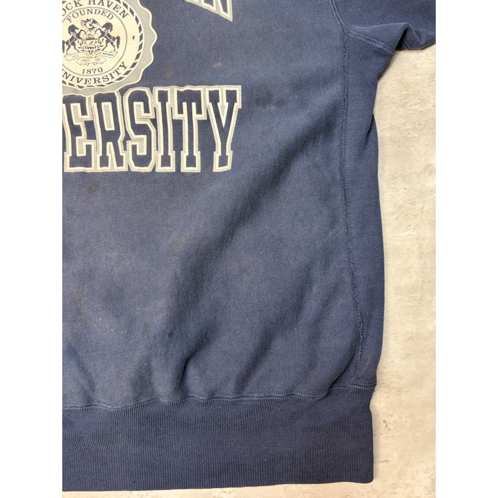 Vintage 90s Lock Haven University NCAA Champion Reverse Weave Sweatshirt Sz 2XL