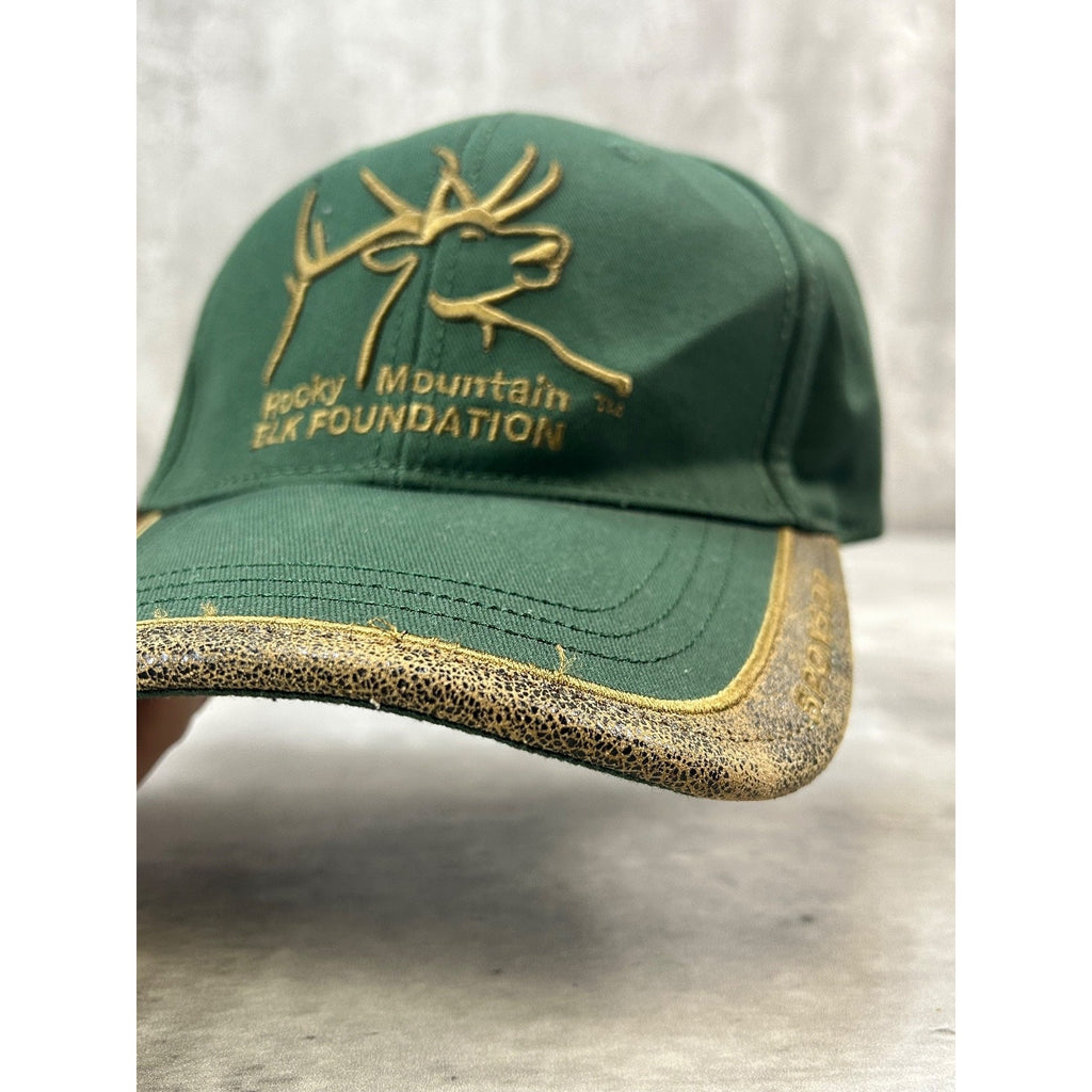Vintage Rocky Mountain Elk Foundation Embroidered Strapback Hat OSFA