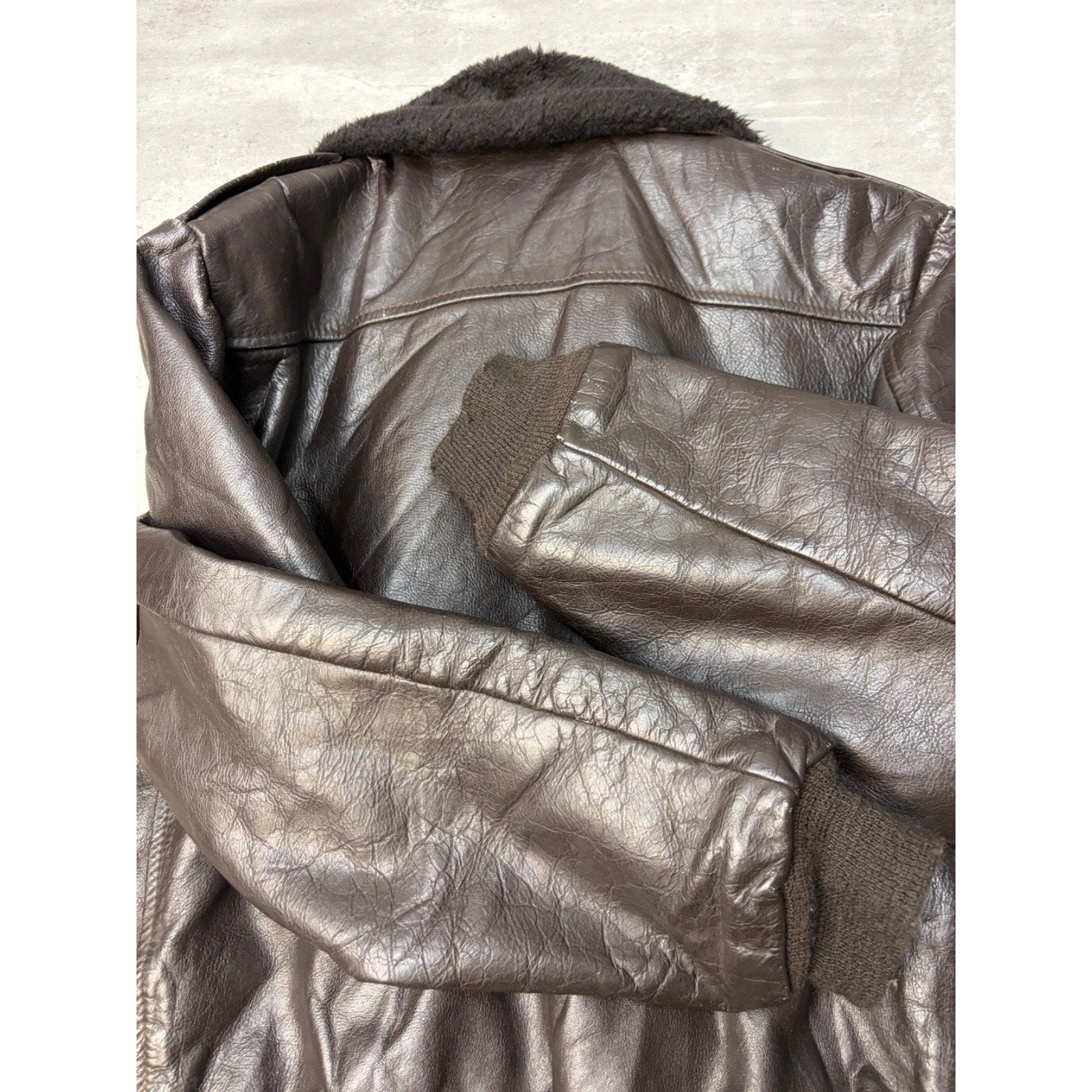 Vintage 1970s Cooper G1 Goatskin Flight Bomber Jacket Size Small