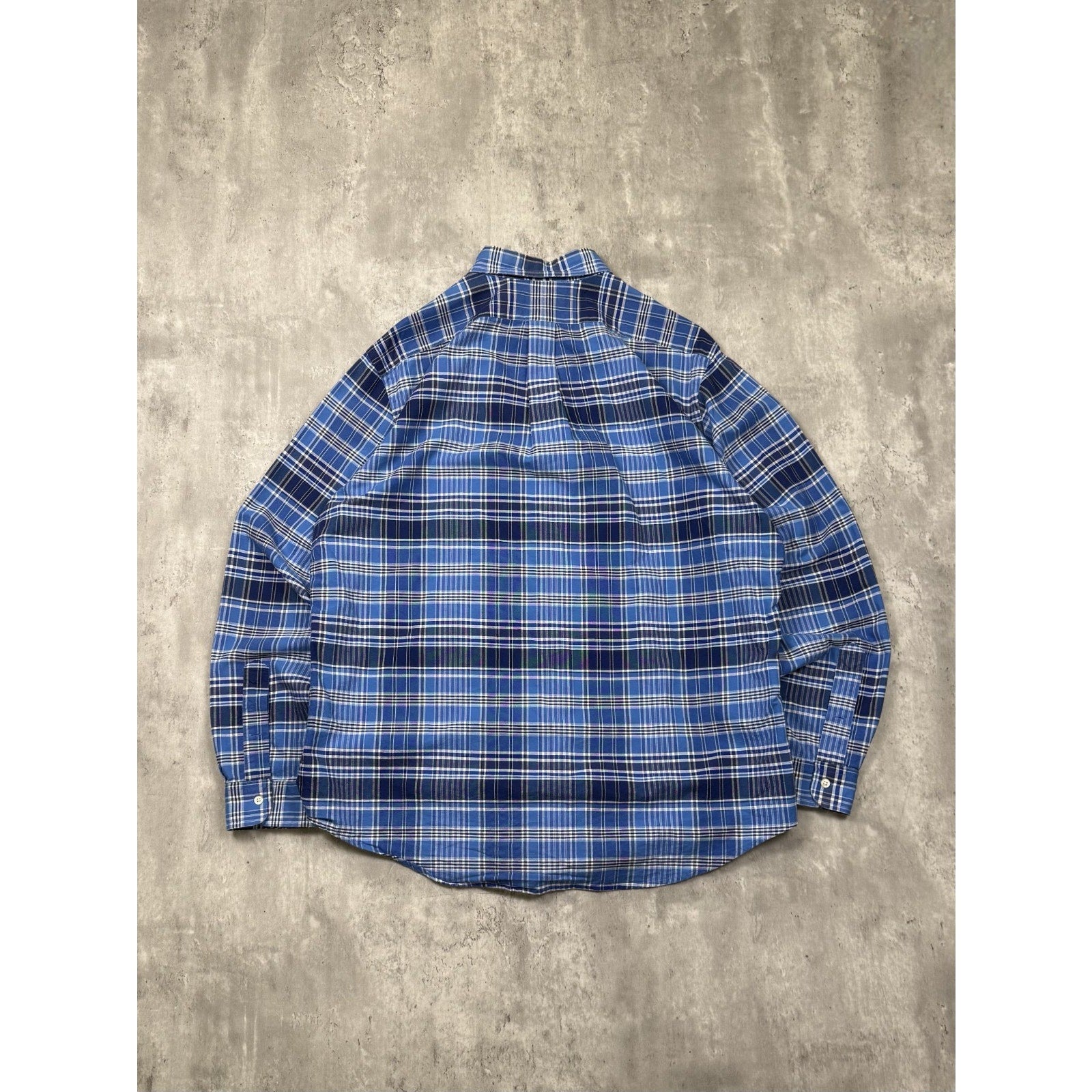Vintage Polo Ralph Lauren Embroidered Pony Plaid Button Up Shirt Size XL