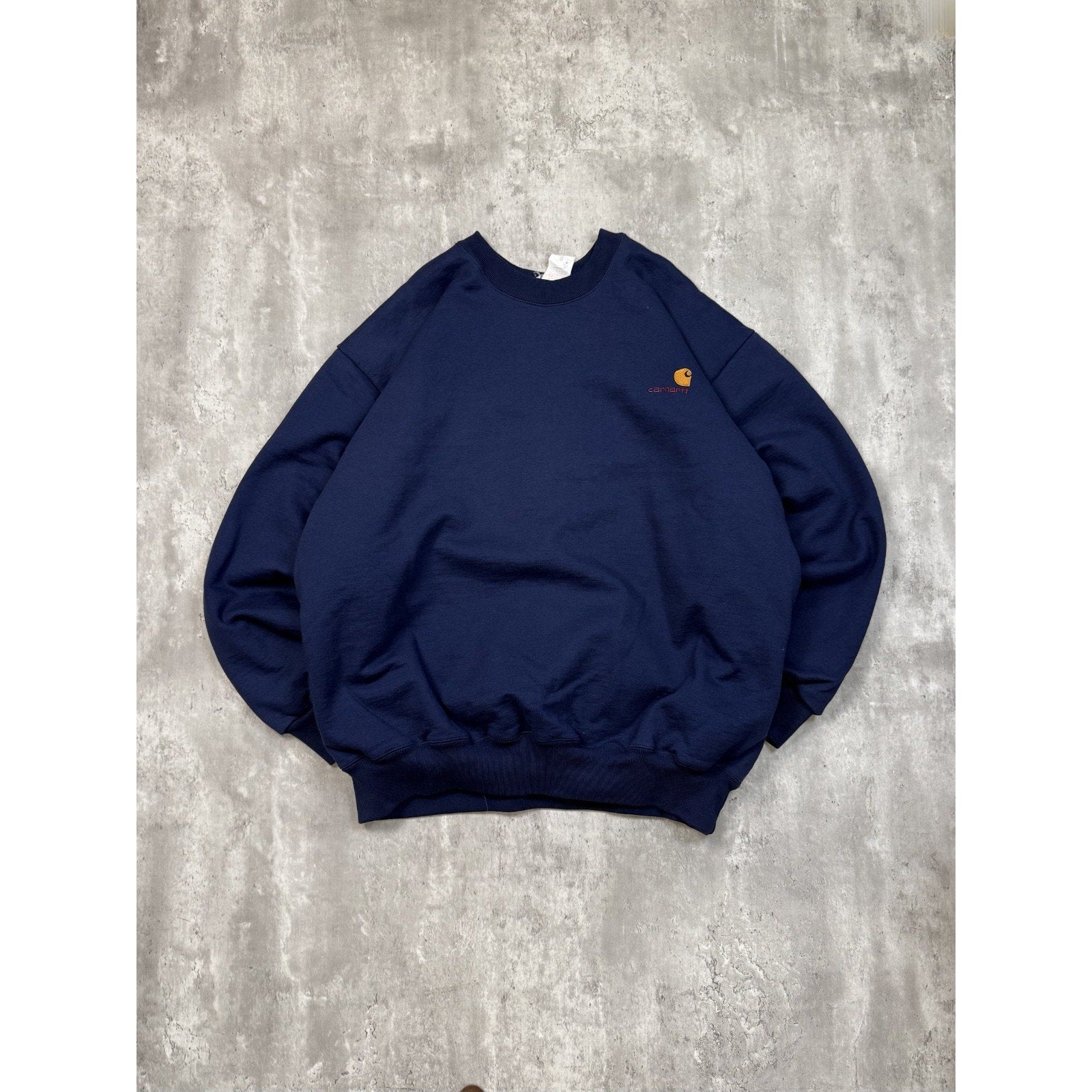 Vintage 90s Carhartt Thermal Lined Embroidered Workwear Sweatshirt Size 4XL