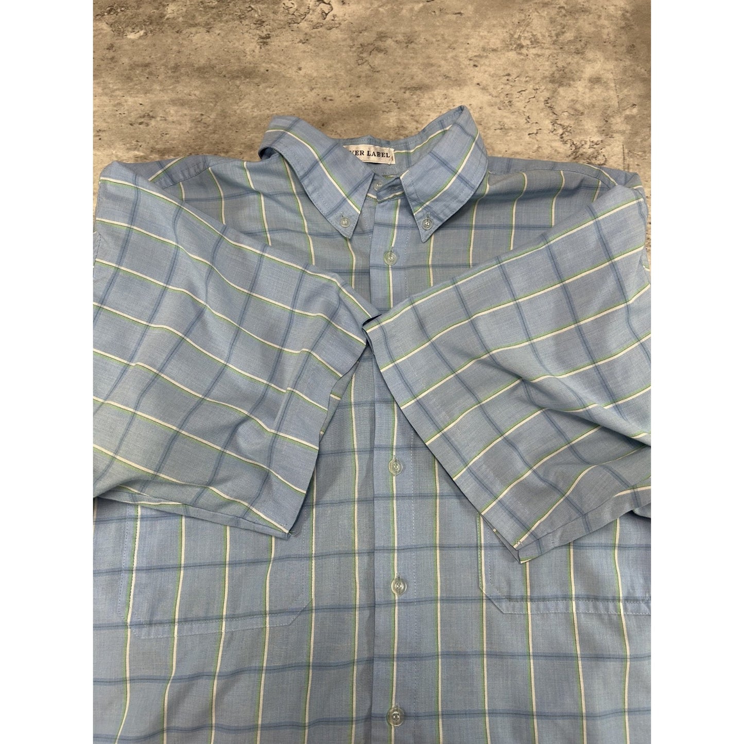 VTG 80s Levis Silver Label Checkered Reworked Cropped Button Up Shirt Sz Medium
