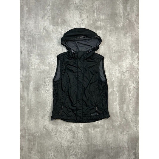 Vintage 2000s Nike ACG Nylon Hooded Full Zip Vest Size YOUTH Medium Black