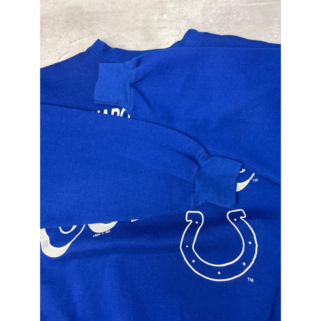1990 Indianapolis Colts NFL Big Spellout Logo Graphic Sweatshirt Size Large