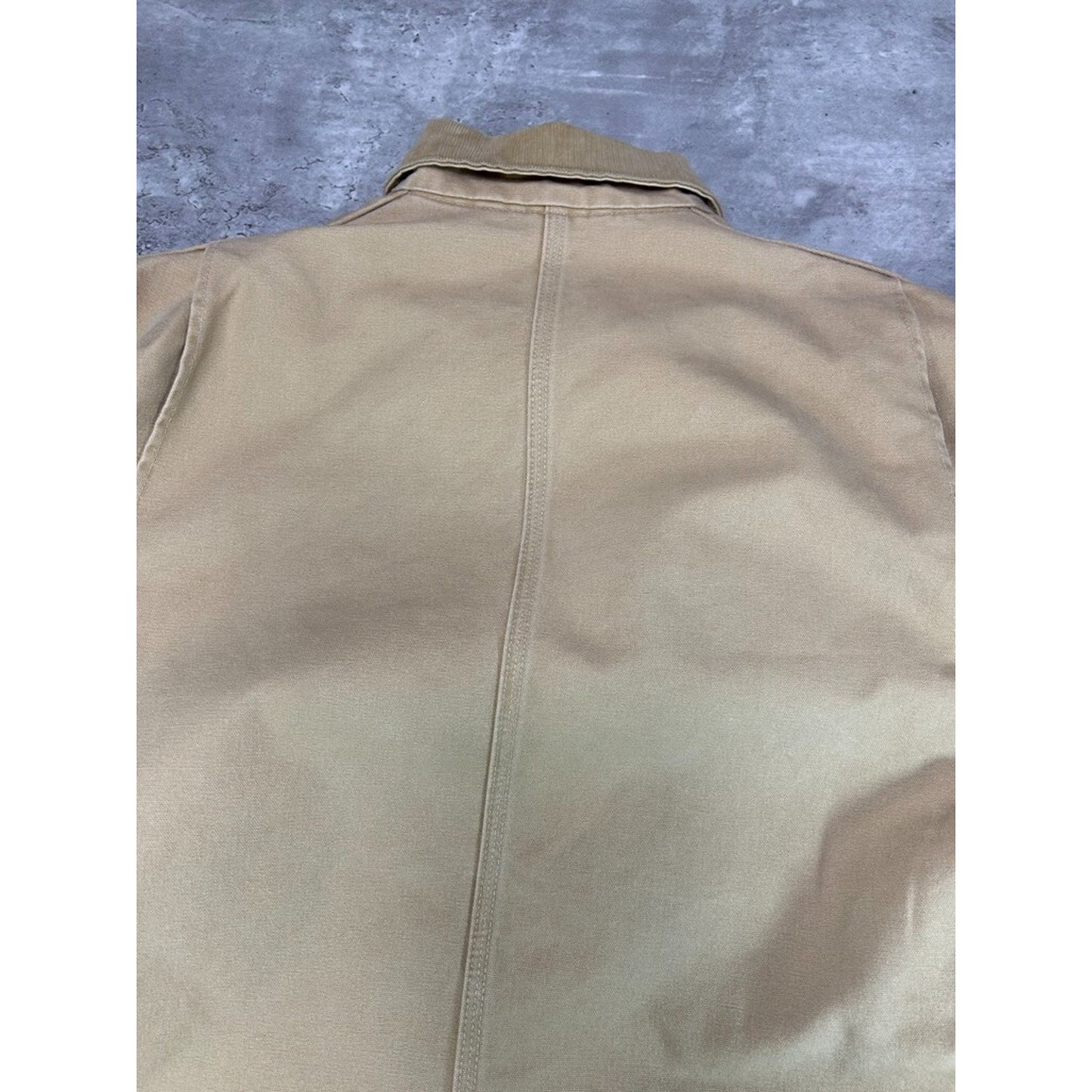 Vintage Carhartt Blanket Lined Canvas Workwear Chore Jacket Size XL Beige